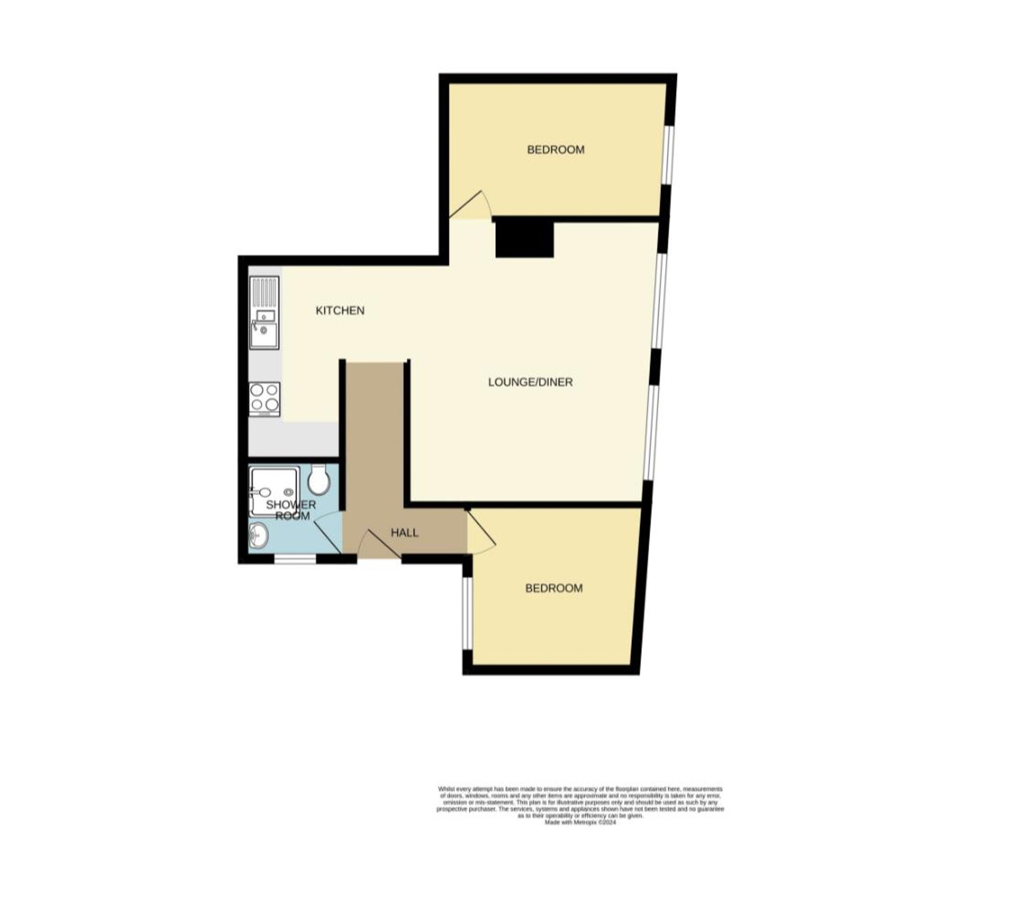3 St. Georges Apts, 71 Mount Wise, Newquay floorplan