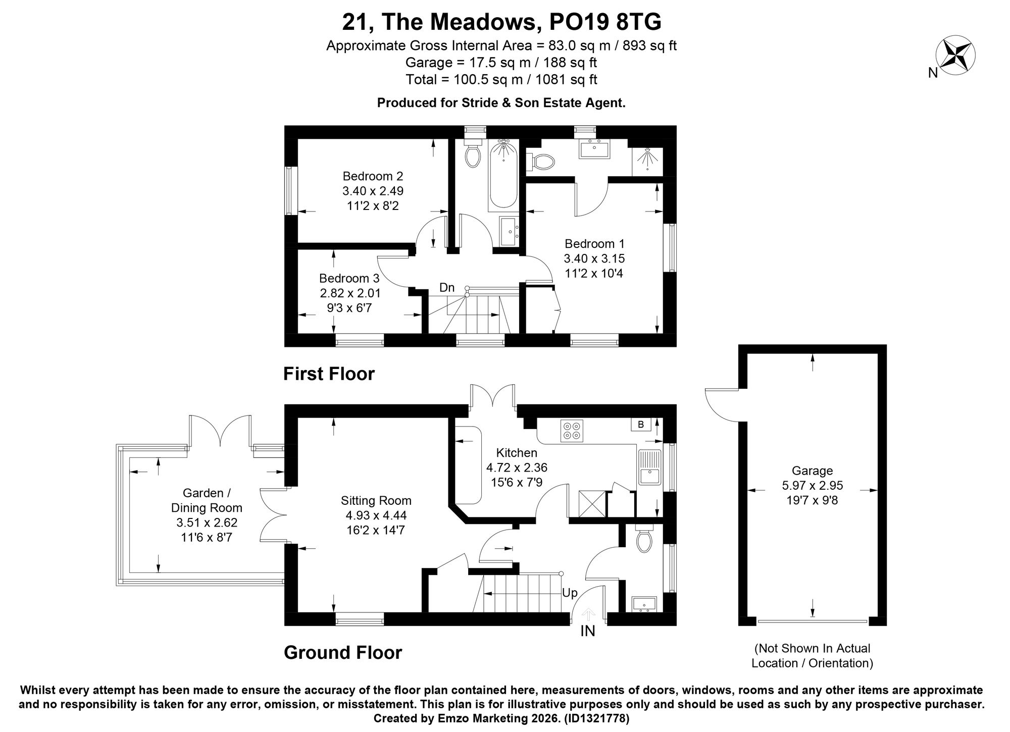 21 The Meadows, Chichester floorplan