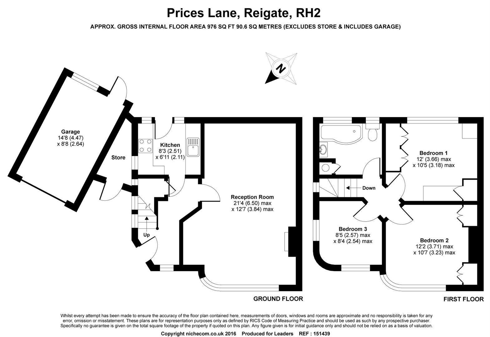 91, Prices Lane, Surrey floorplan
