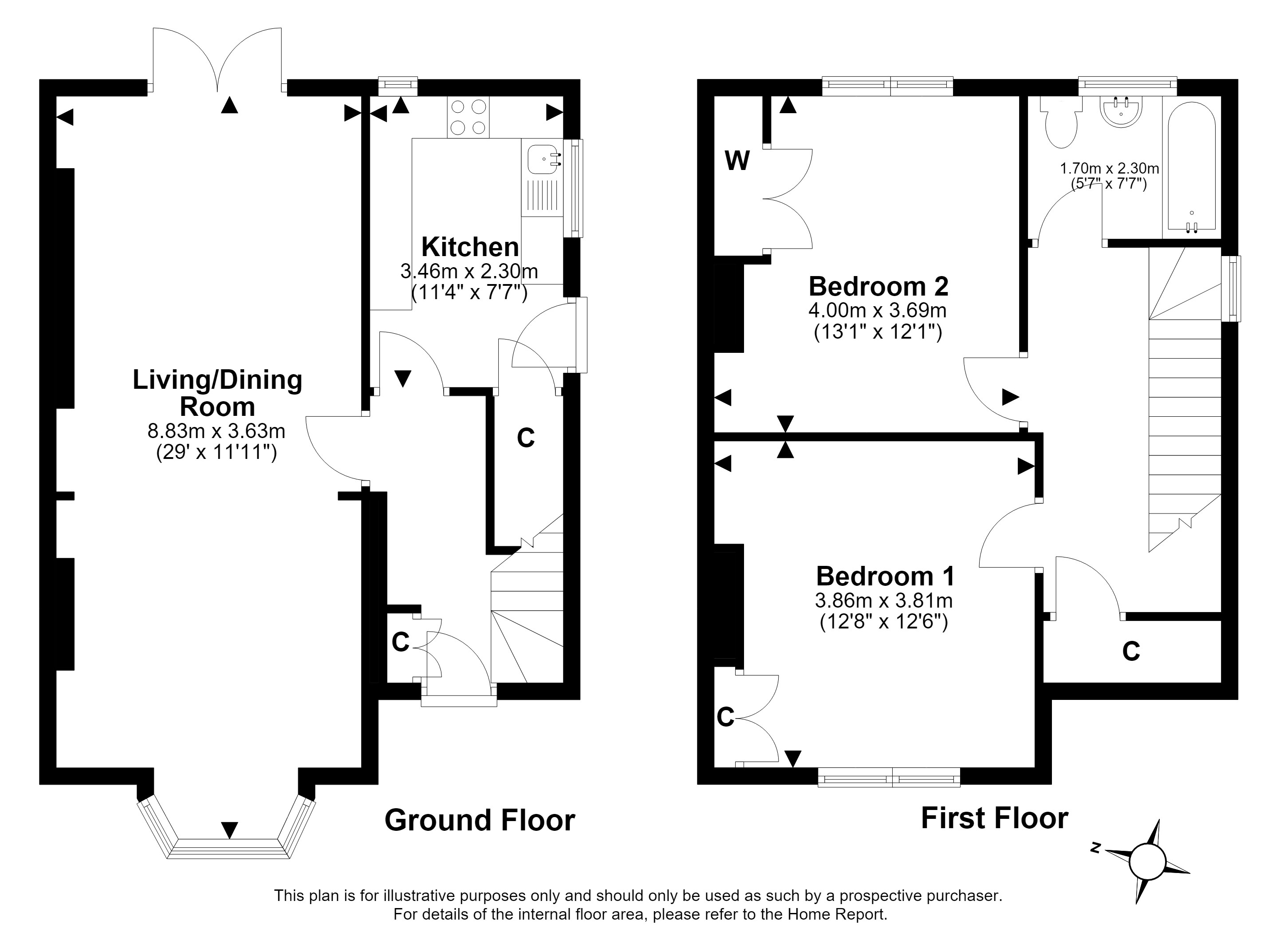 47, George Drive, Loanhead floorplan