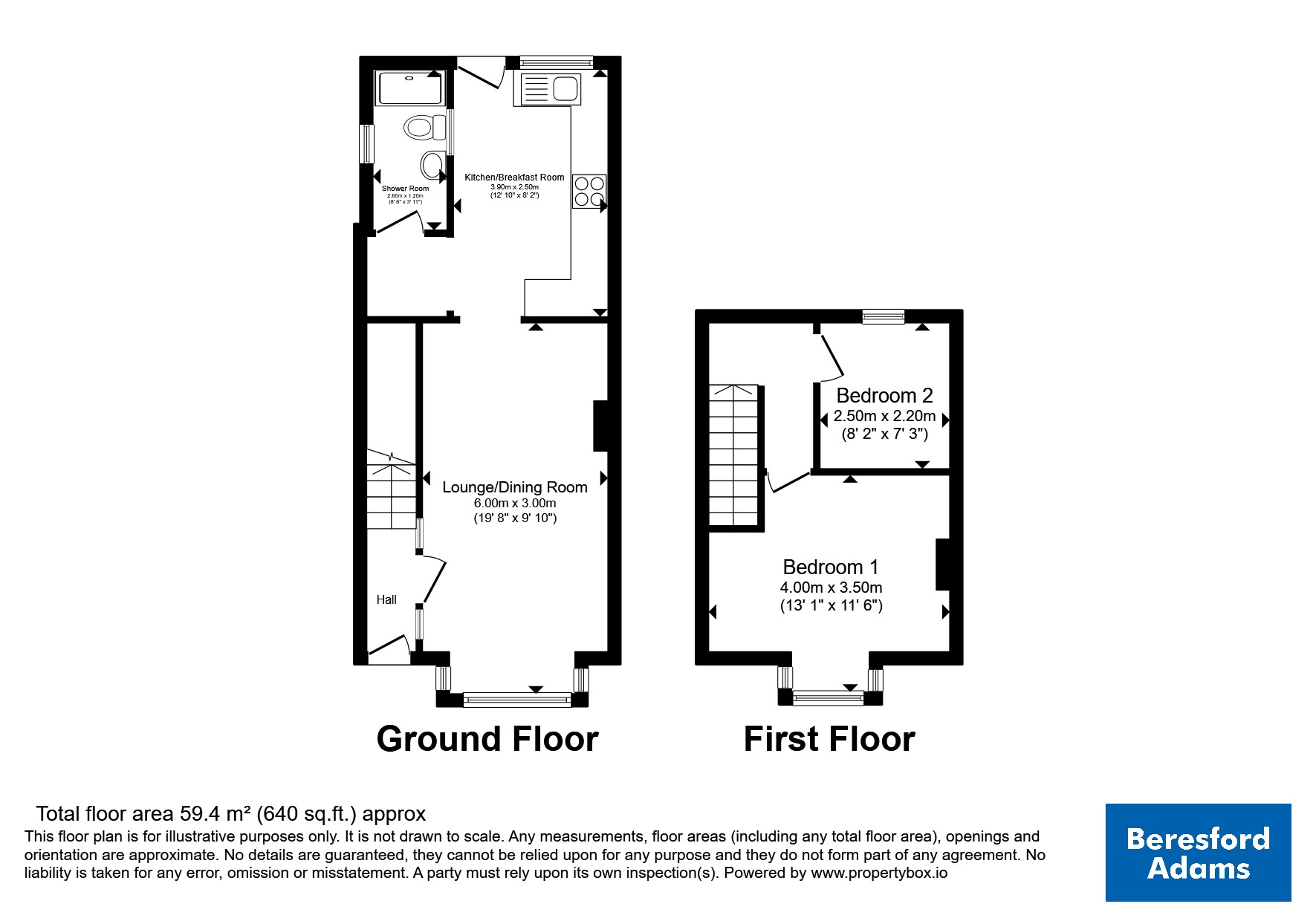 22, Bethesda Street, Isle of Anglesey floorplan
