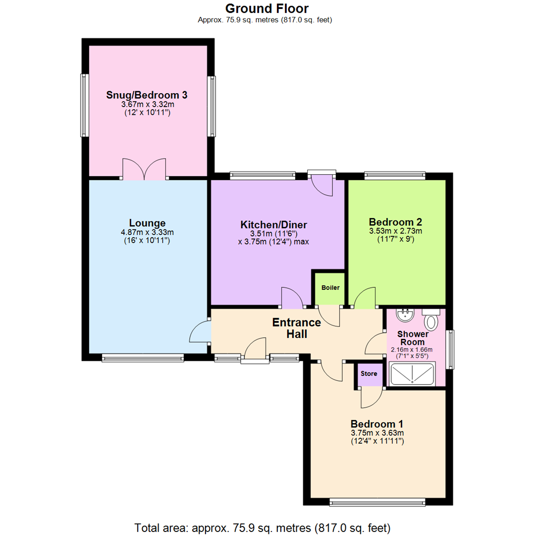 Fox Lane, Thorpe Willoughby, Selby YO8, 2 bedroom bungalow for sale