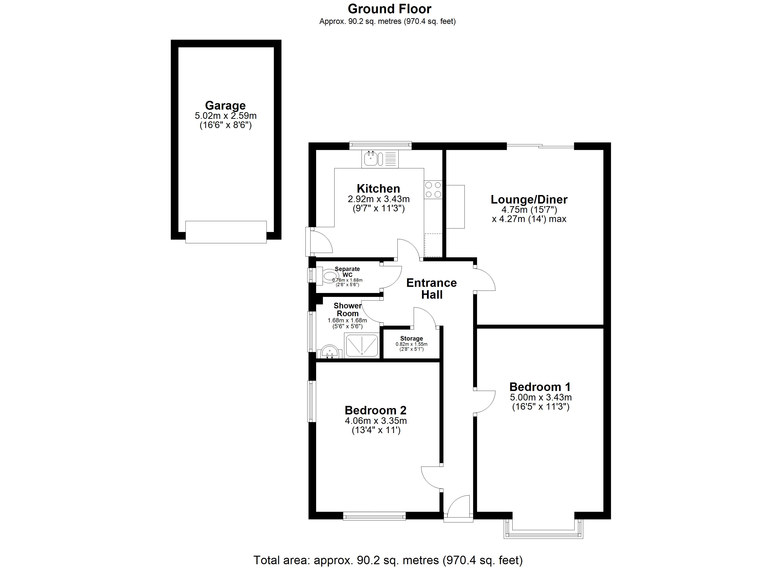 2 Bedrooms Bungalow for sale in Litchfield Close, Clacton-On-Sea CO15