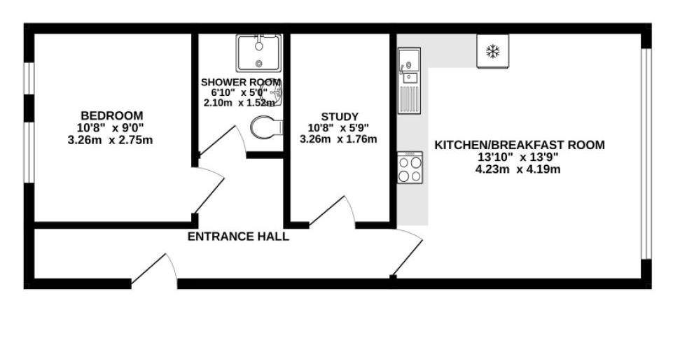 Flat E, Horley floorplan