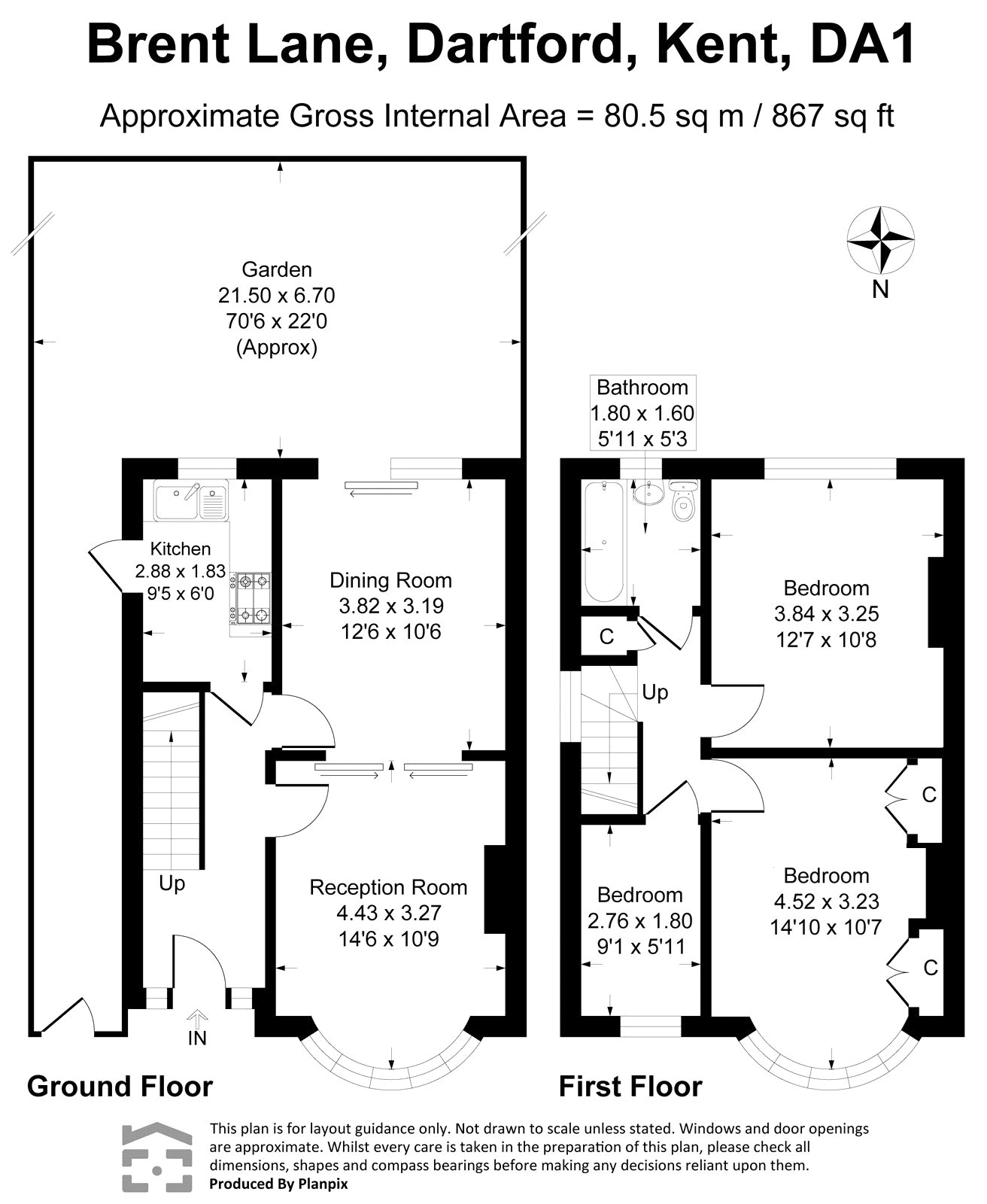 Brent Lane, Kent floorplan
