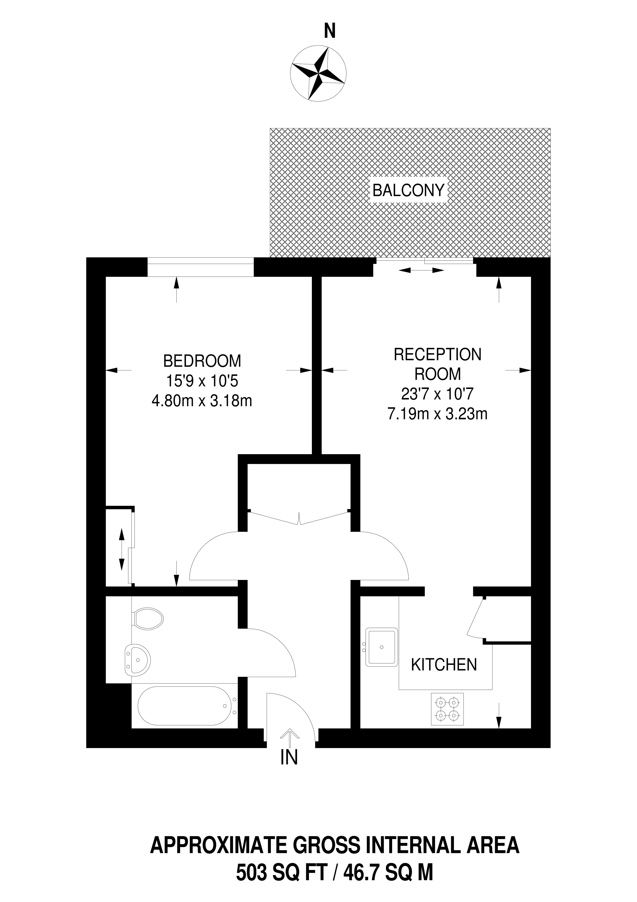 1 Bedrooms Flat to rent in Parkside Court, Royal Docks E16