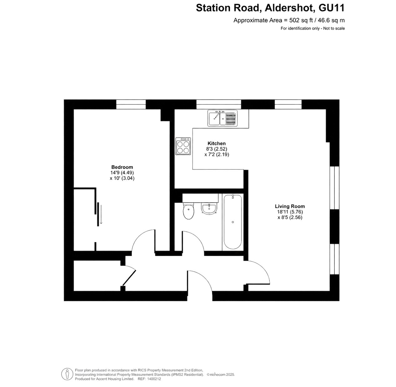 Flat 40, Alexander House, 50, Station Road, Aldershot floorplan
