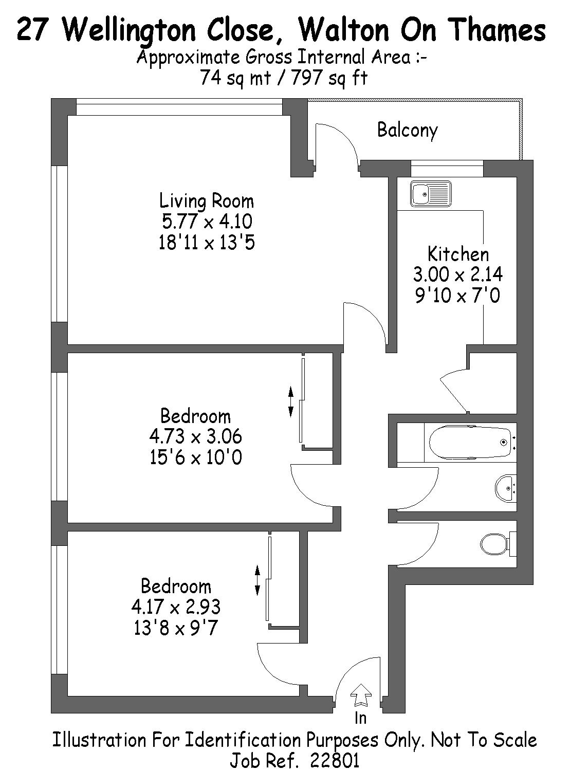 27, Wellington Close, Walton-On-Thames floorplan