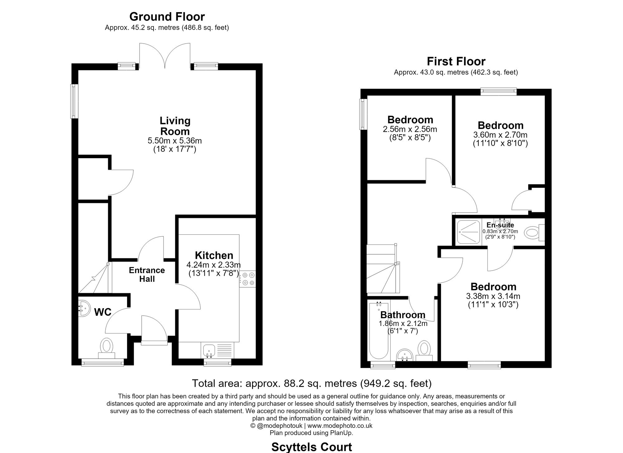 4 Scyttels Court Vicarage Close, Hitchin floorplan