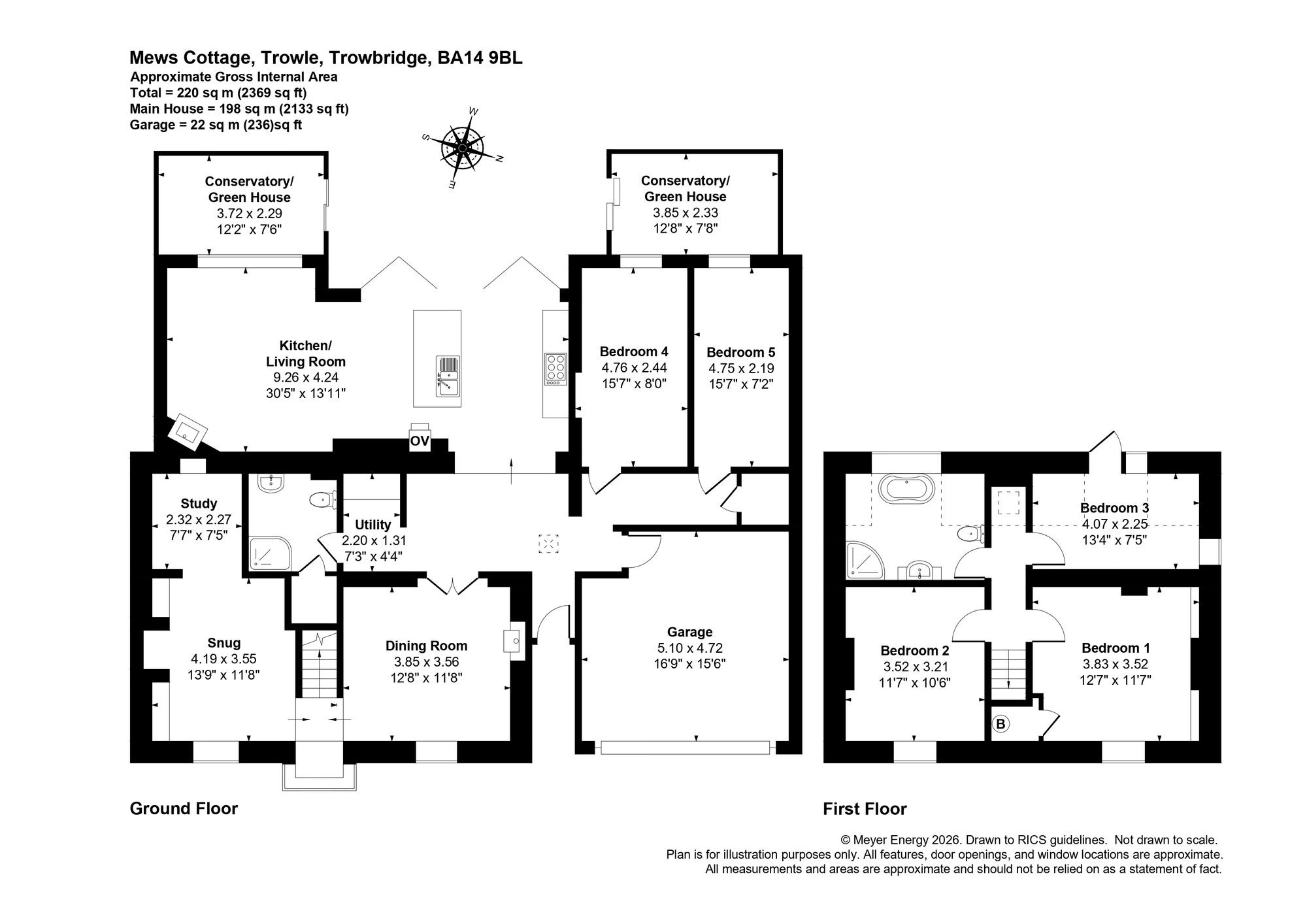 Mews Cottage Trowle, Trowbridge floorplan