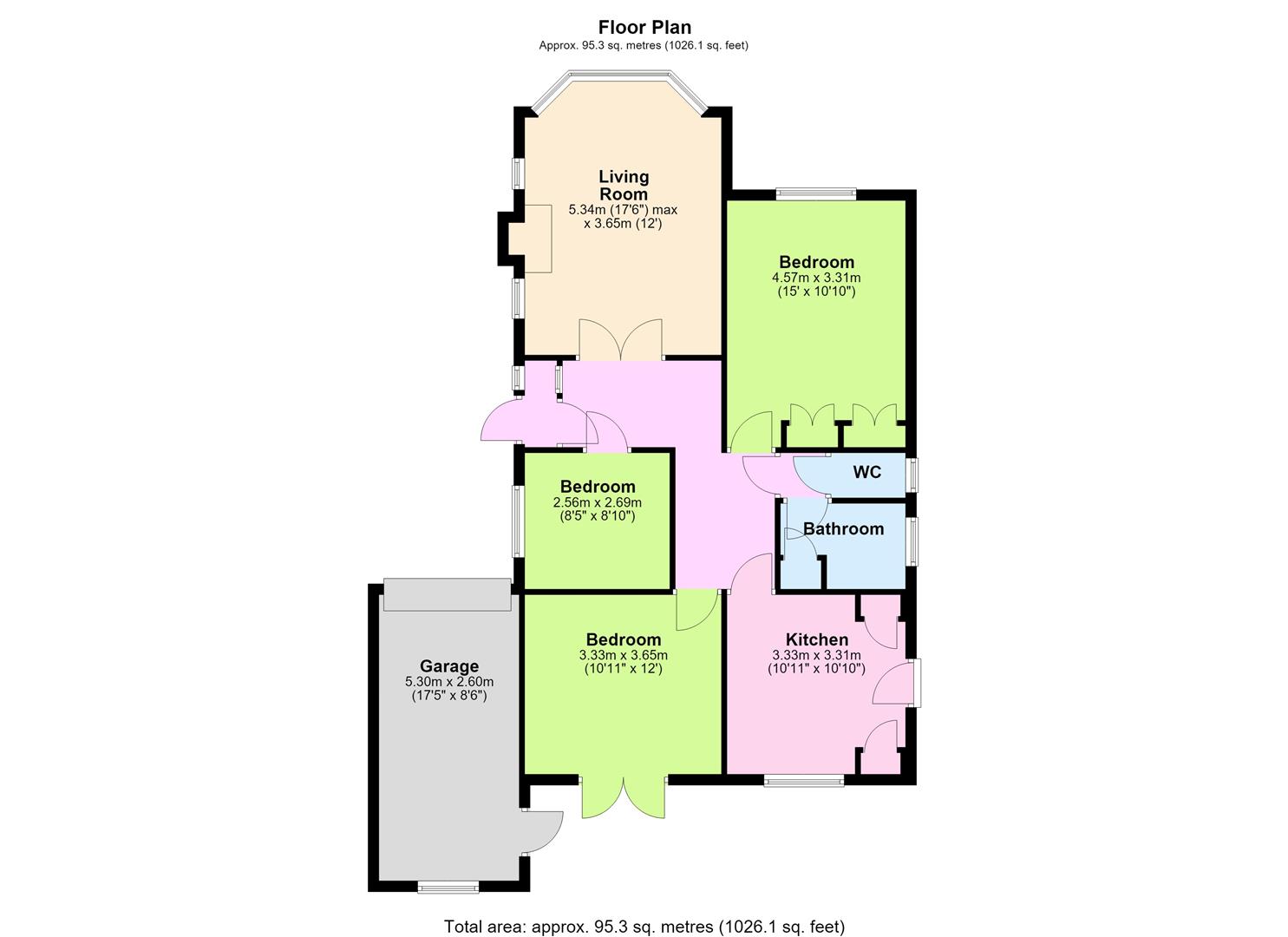 242, Goring Way, Ferring floorplan