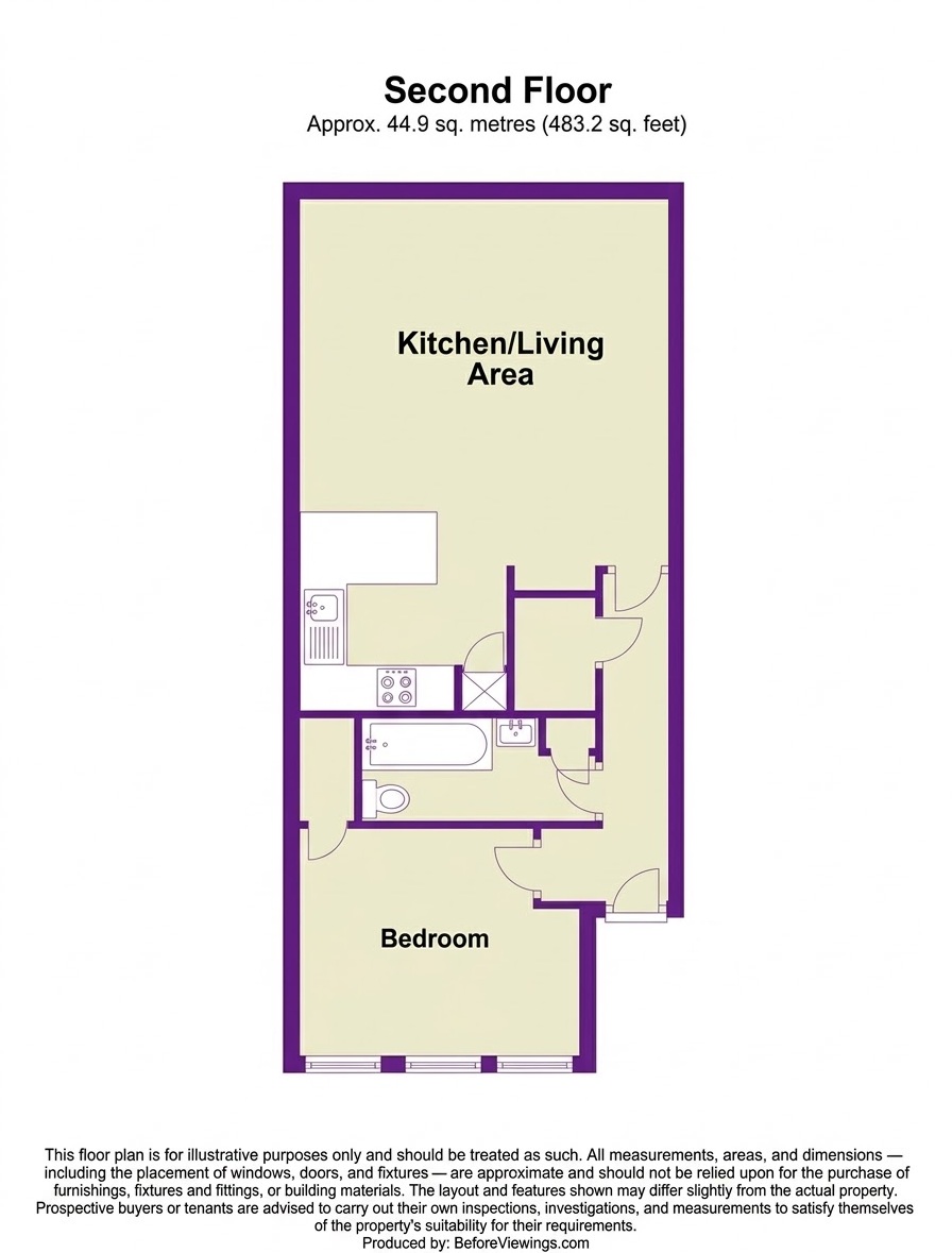 Flat 4, South Croydon floorplan