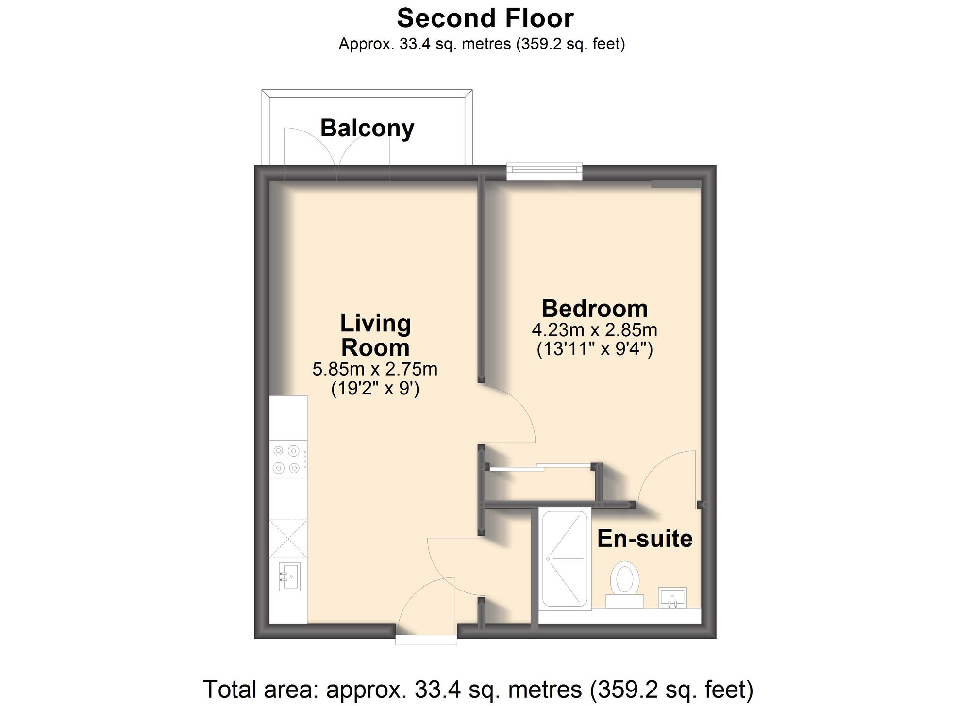 Apt 27, Rock Mill Holiday Apartments The Dale, Hope Valley floorplan