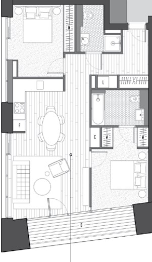 Flat 1102, 1102 Corson House, City Island Way, London floorplan