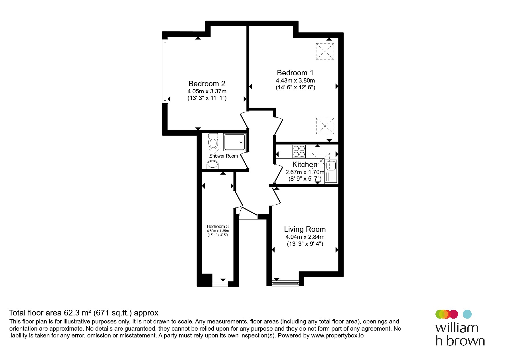 Flat 9, Katherine House, Ebury Road, Nottingham floorplan