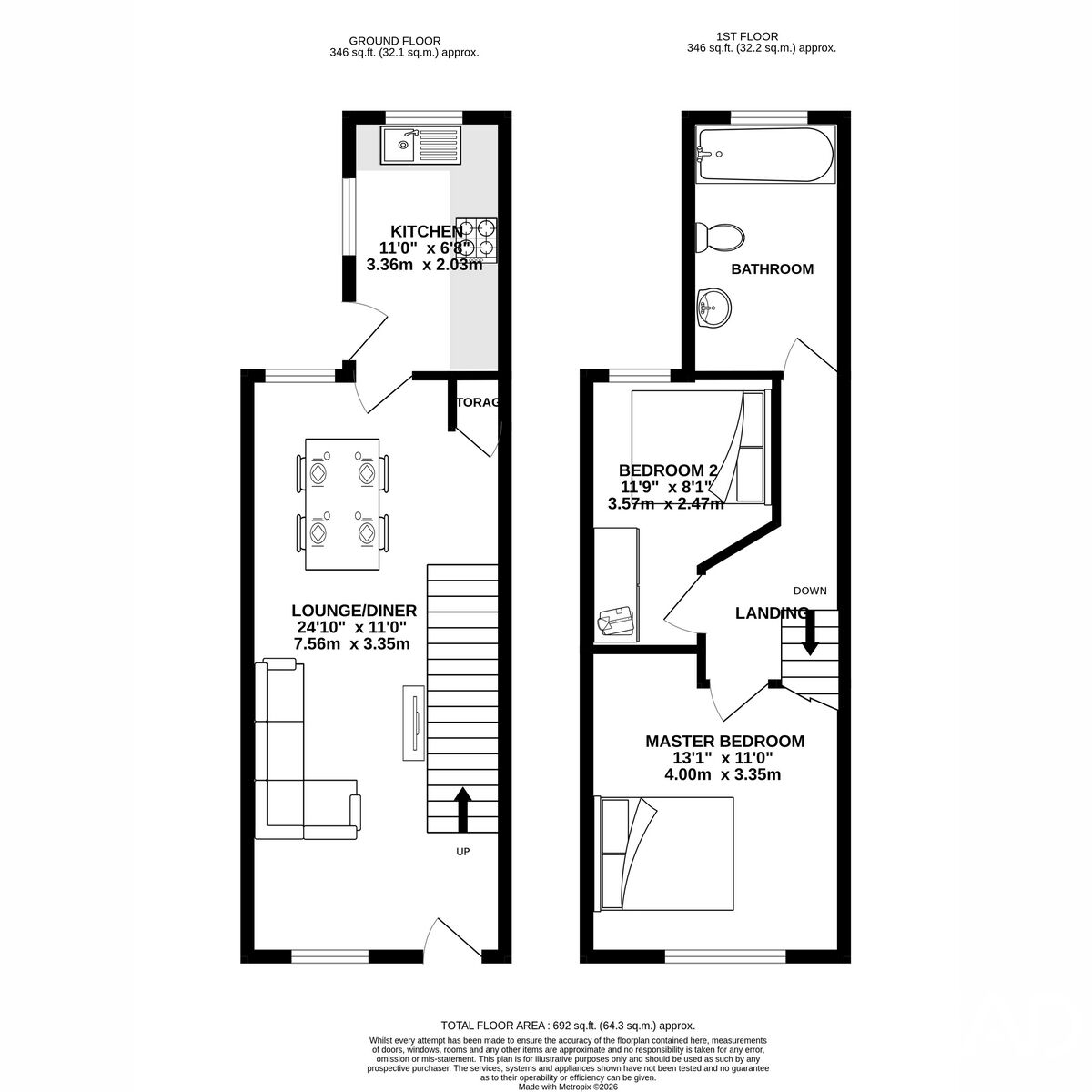18, Elm Grove, Bishop's Stortford floorplan