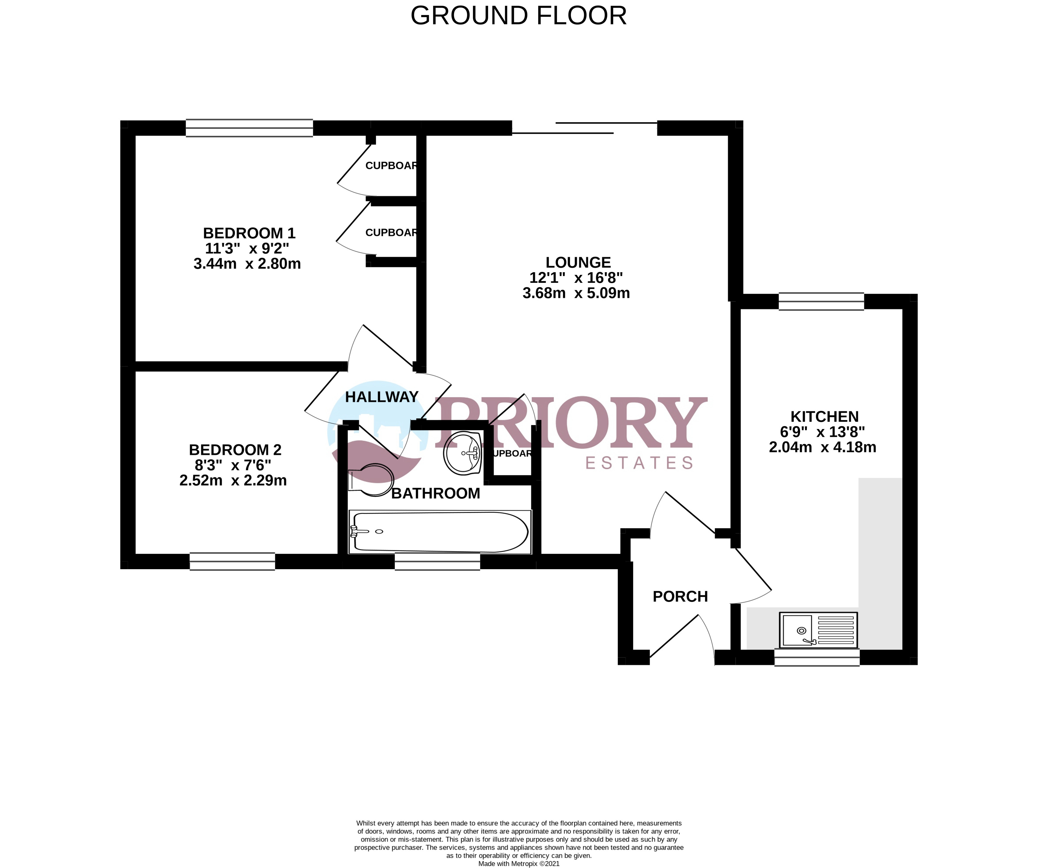 2, Redrose Walk, Clacton-on-Sea floorplan