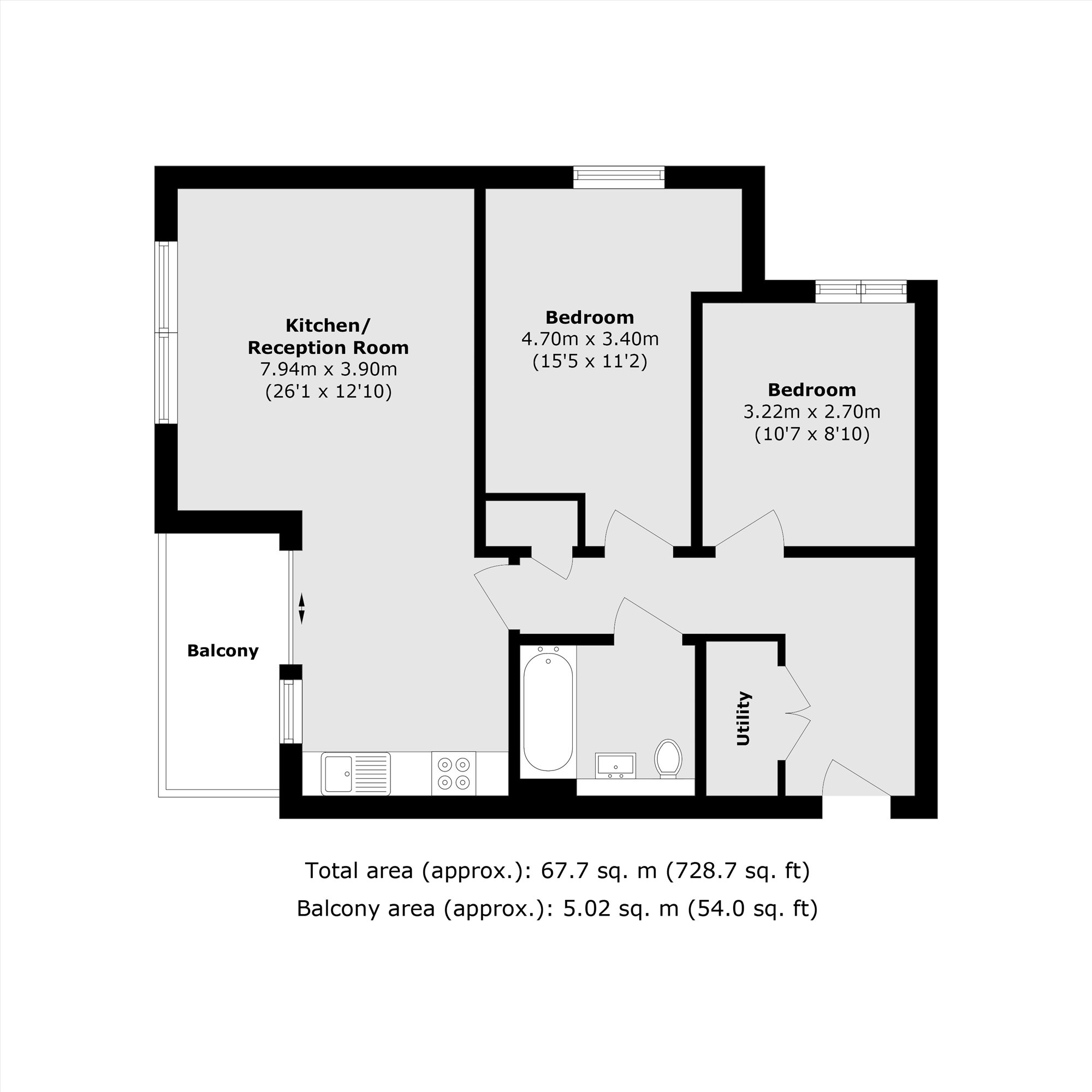 19 Aitons House, Pump House Crescent, Brentford floorplan