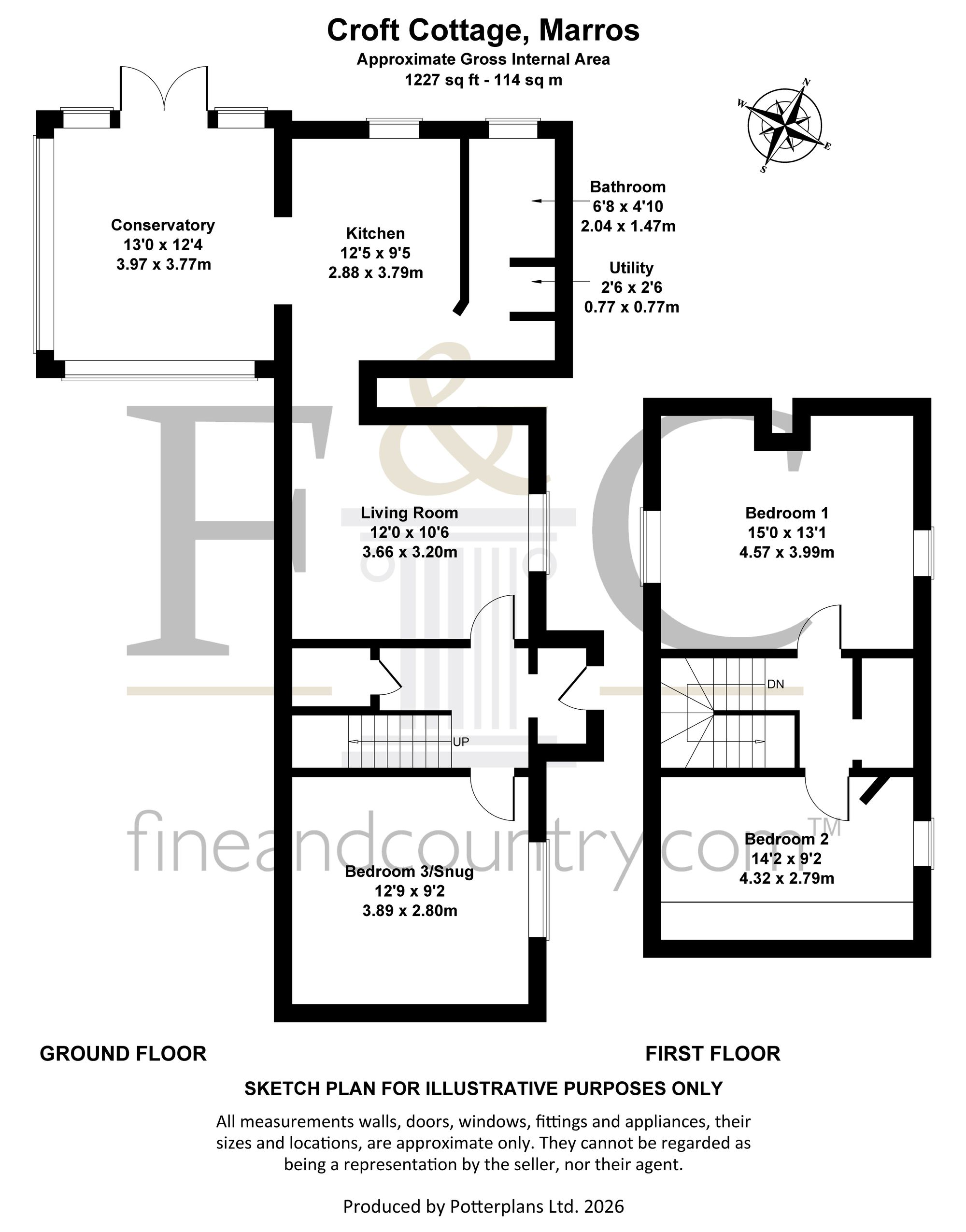Croft Cottage, Carmarthen floorplan