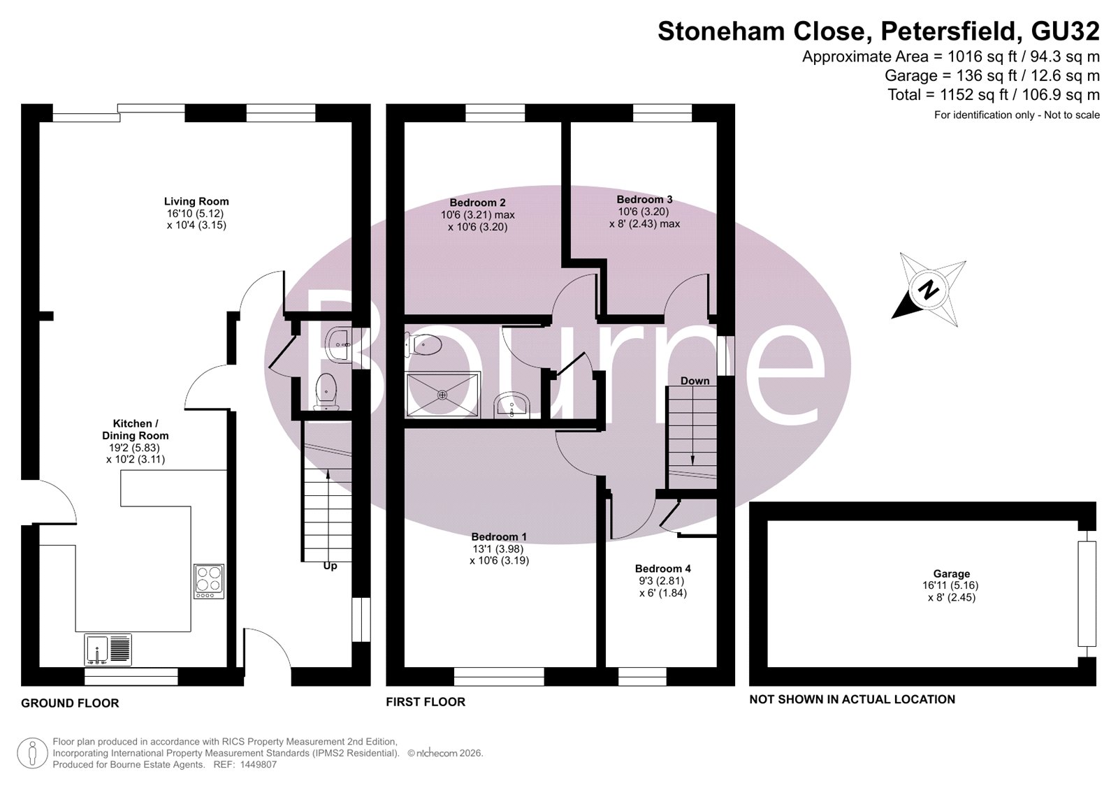 12, Stoneham Close, Petersfield floorplan