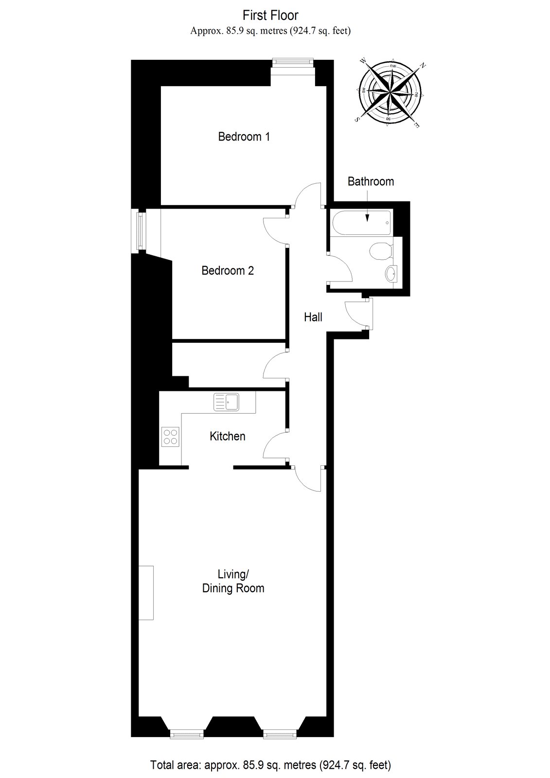 2 Bedrooms Flat to rent in Flat 1/1, 2 Hillhead Street, Hillhead, Glasgow G12