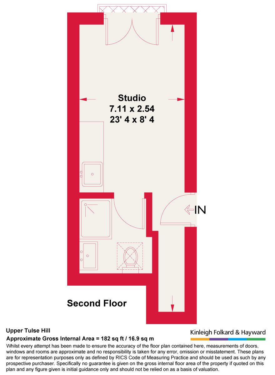 Flat 6, 62, Upper Tulse Hill, London floorplan