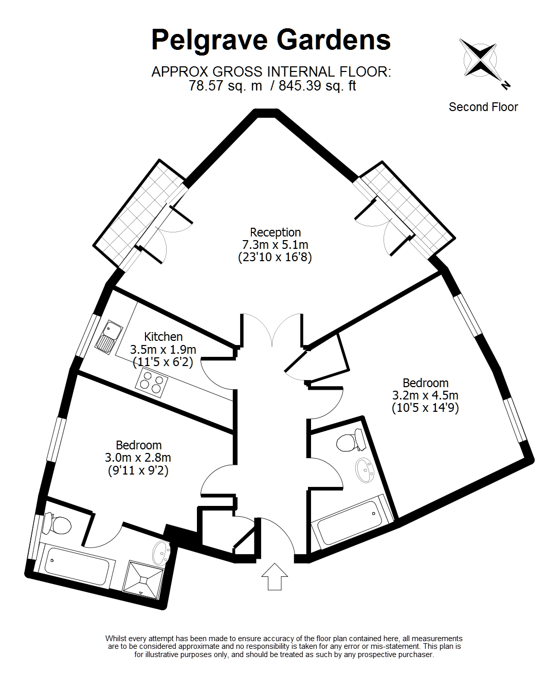 2 Bedrooms Flat to rent in Palgrave Gardens, London NW1