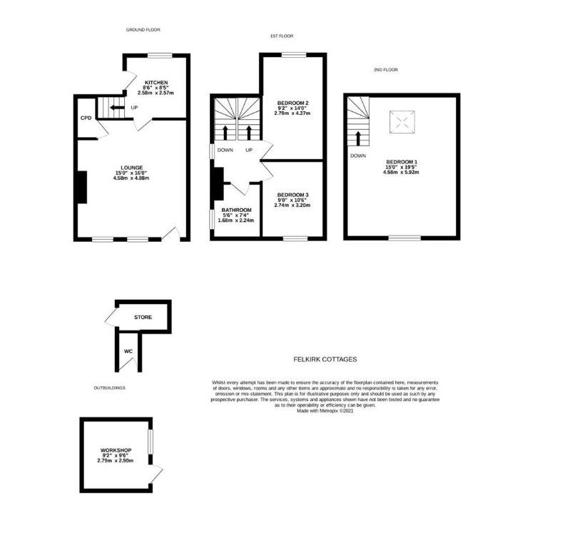 2, Felkirk Cottages, Barnsley floorplan