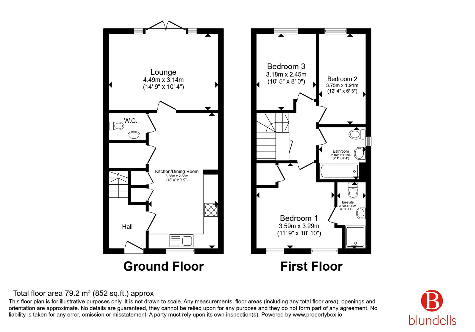 191, Blossom Crescent, Doncaster floorplan