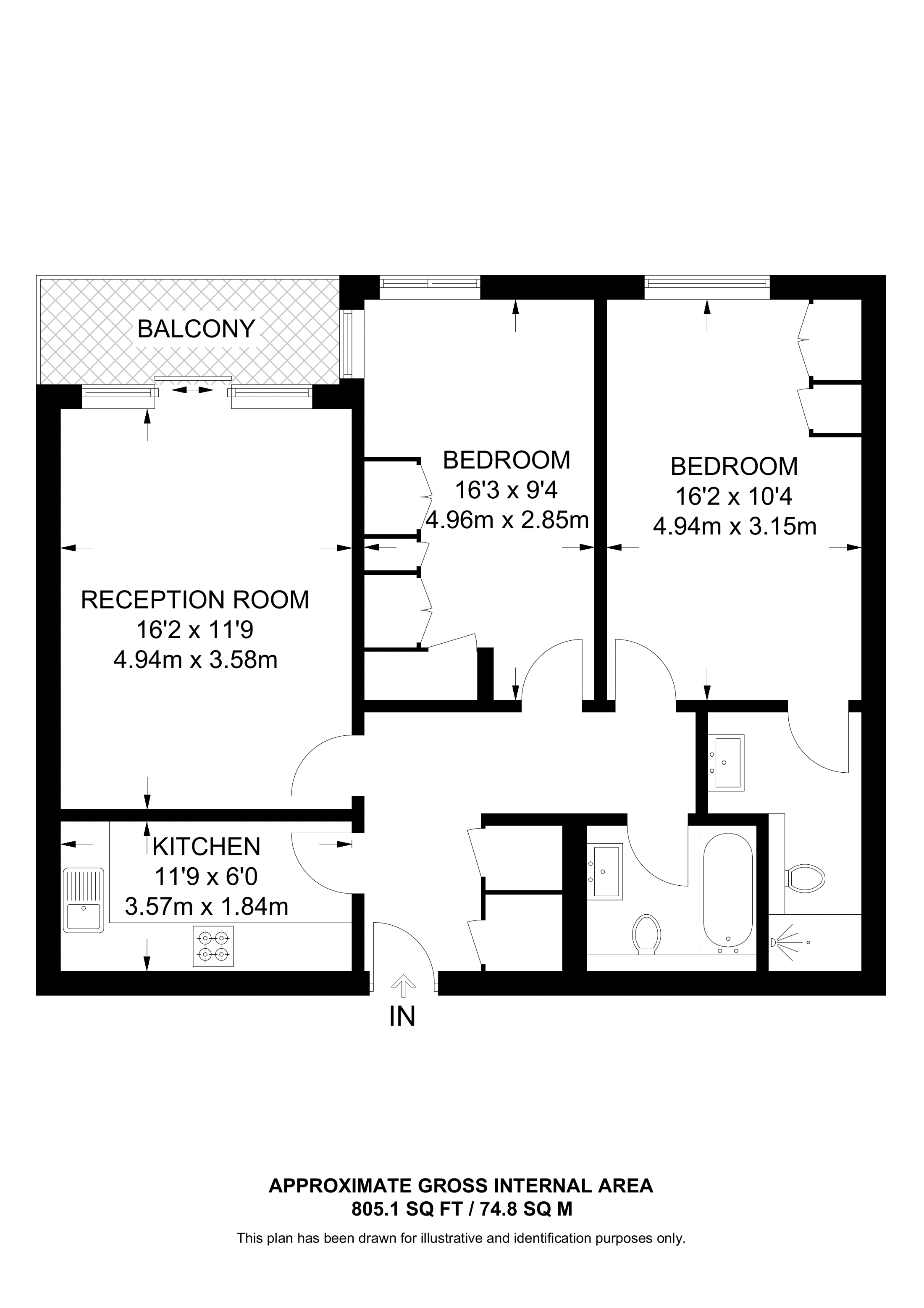 Adventures Court, E14, Docklands floorplan