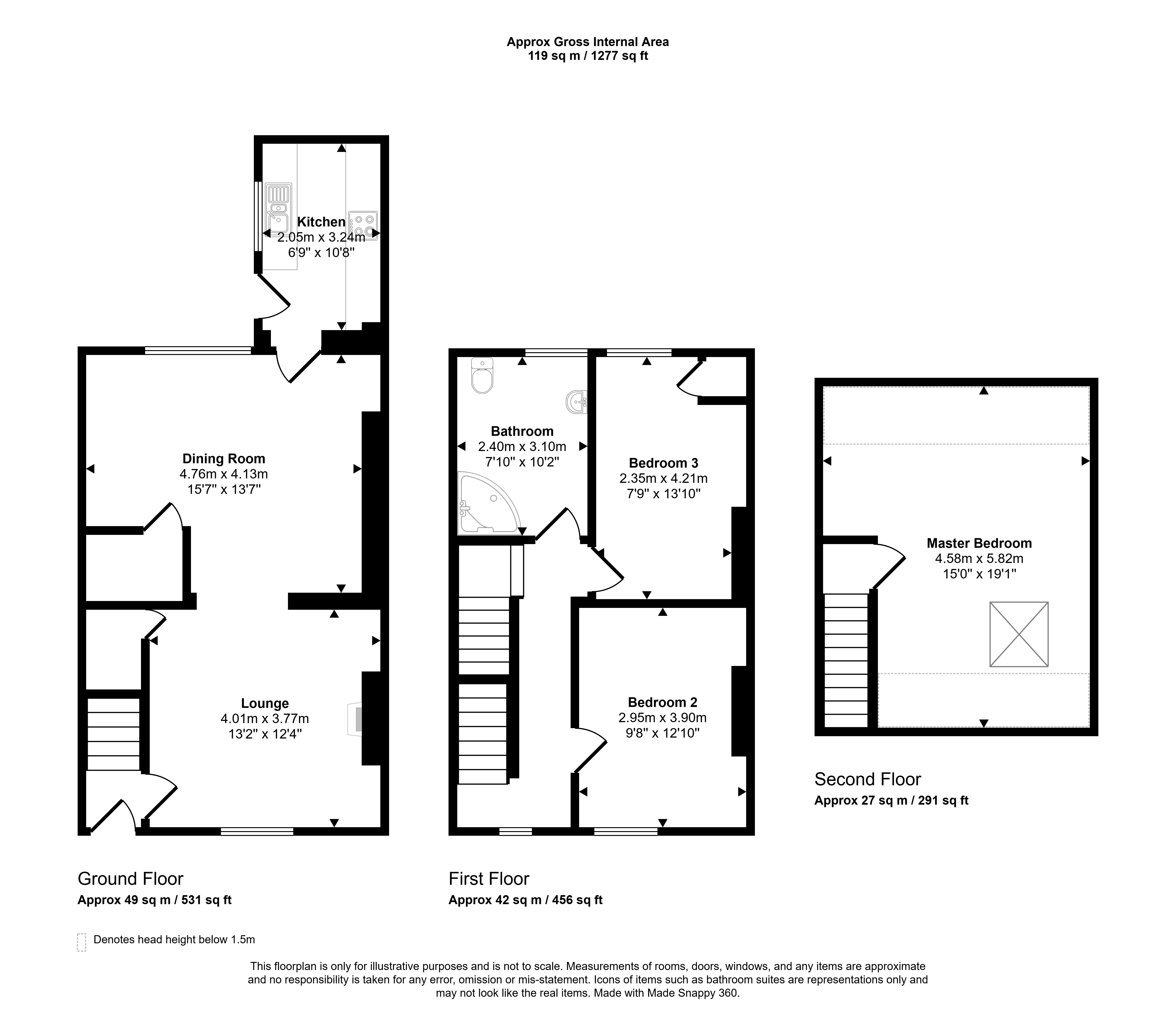 14, Surtees Terrace, Stanley floorplan