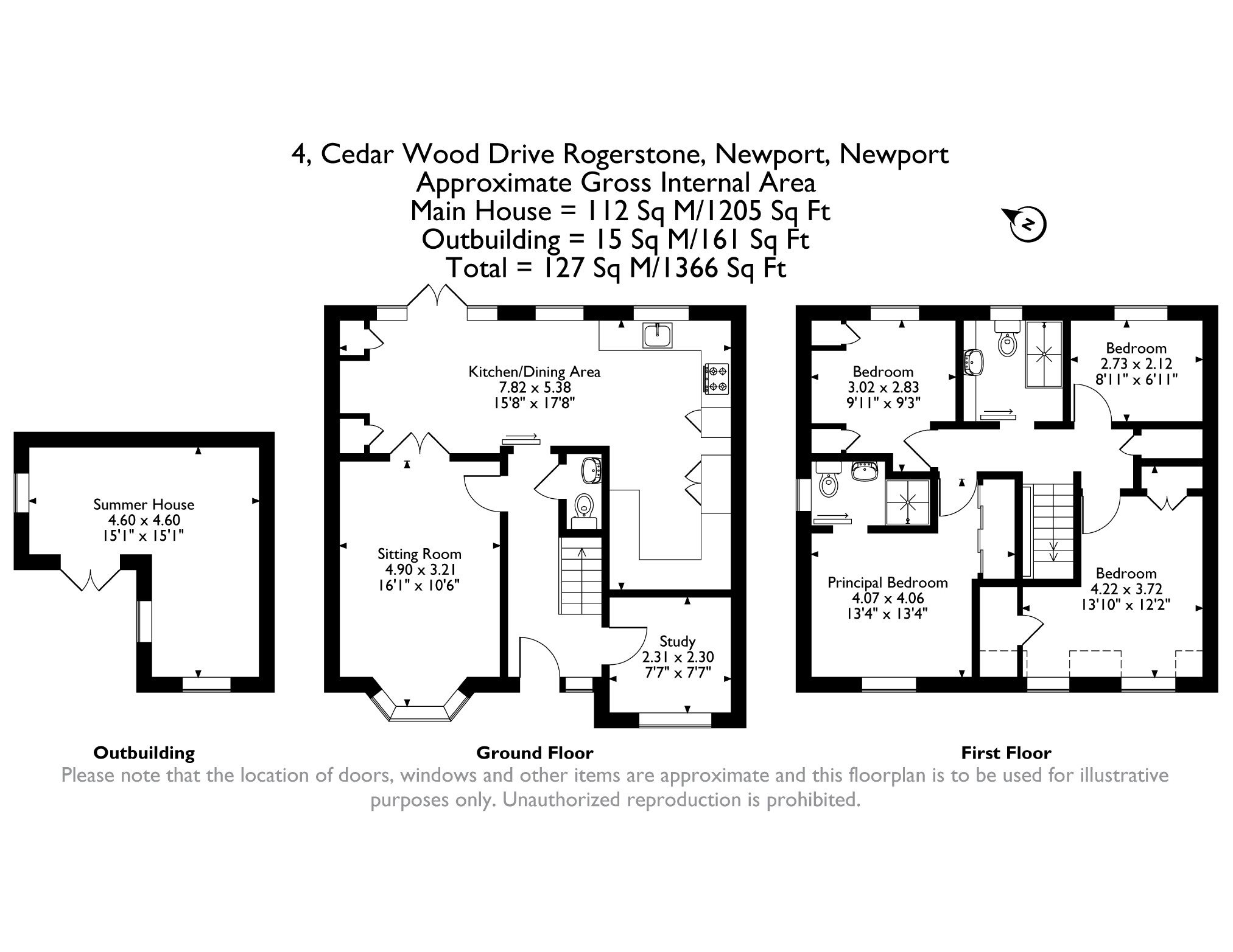 4, Cedar Wood Drive, Rogerstone floorplan