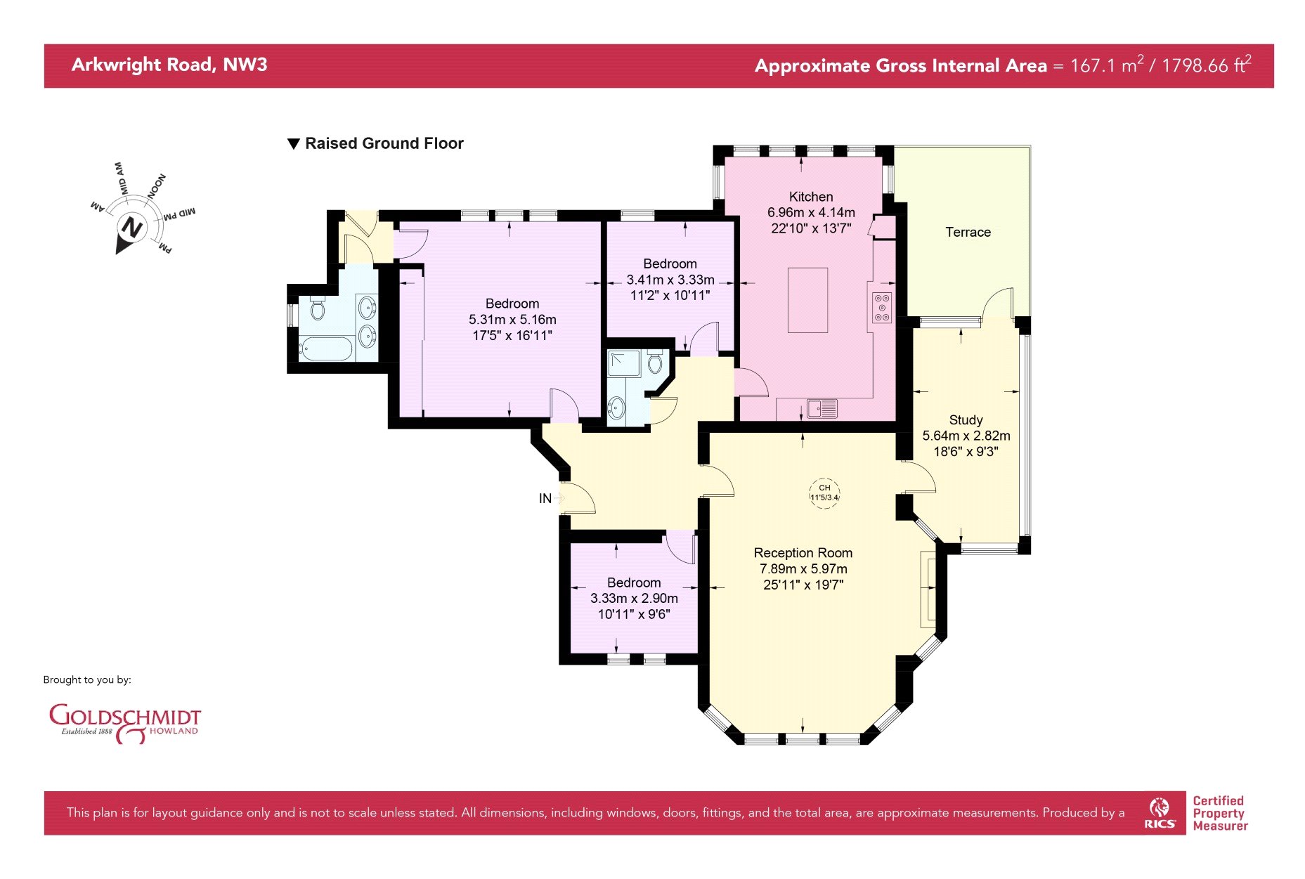 Flat 3, 13, Arkwright Road, London floorplan