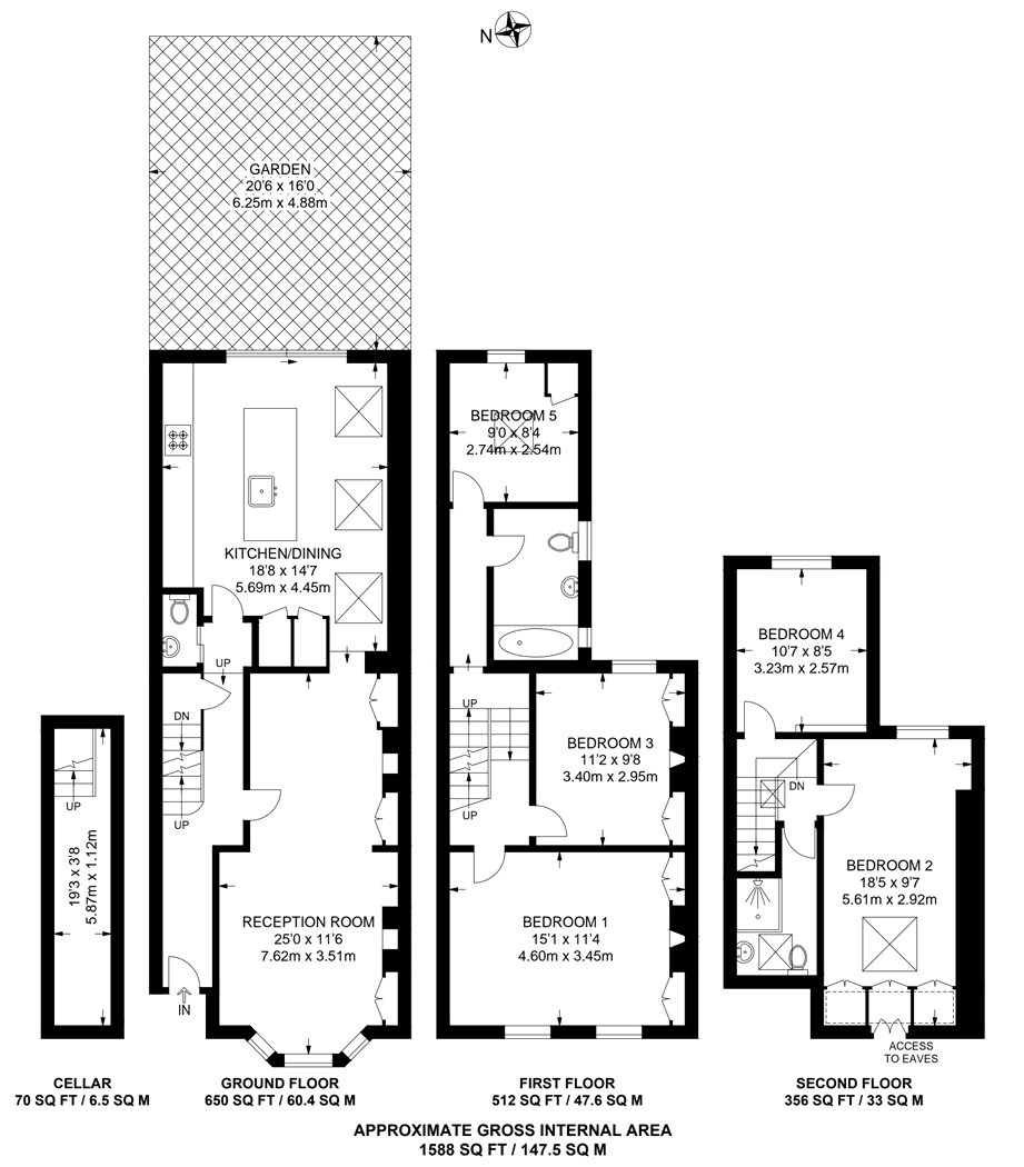 37, Ulverscroft Road, East Dulwich floorplan