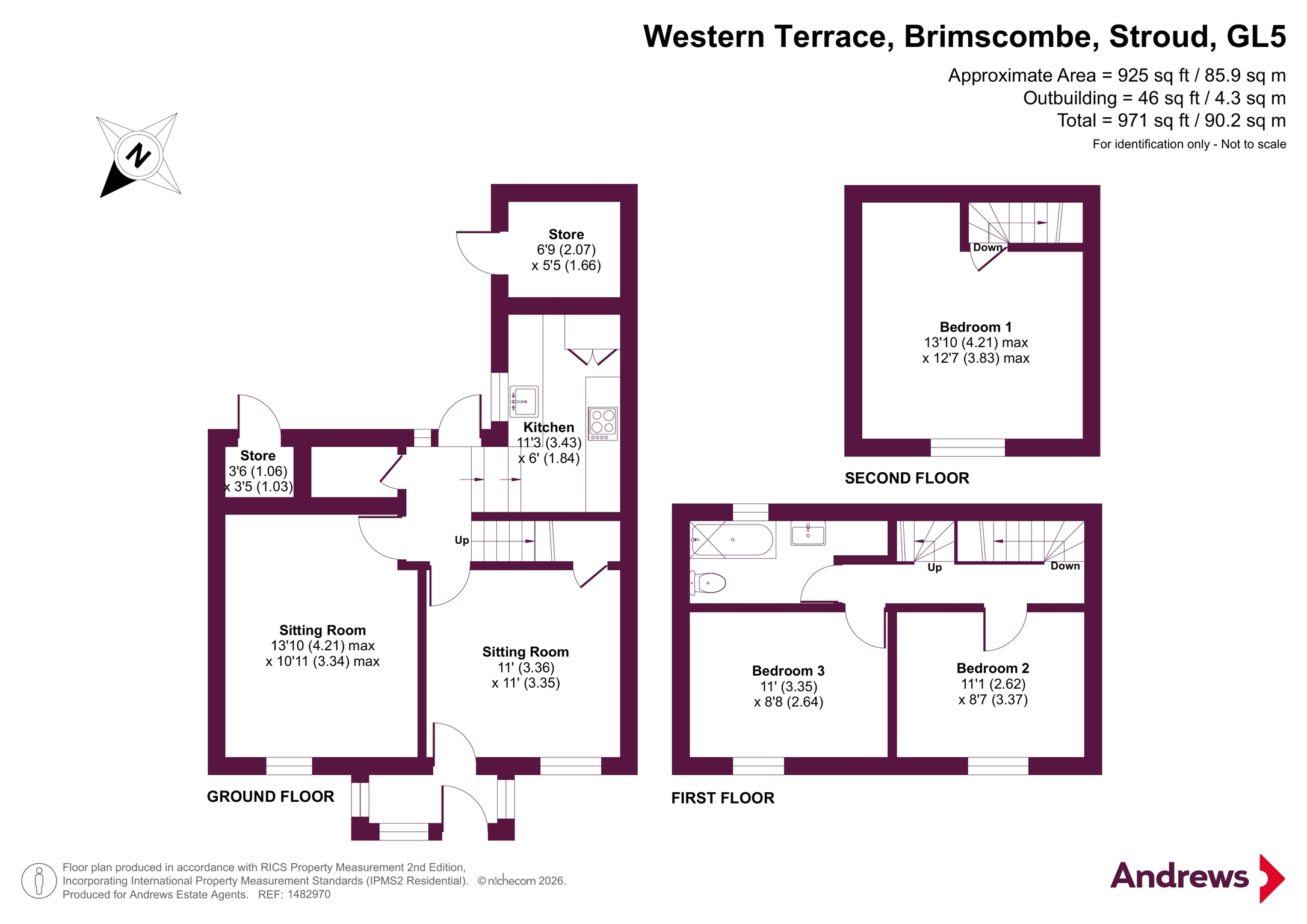 2, Western Terrace, Stroud floorplan