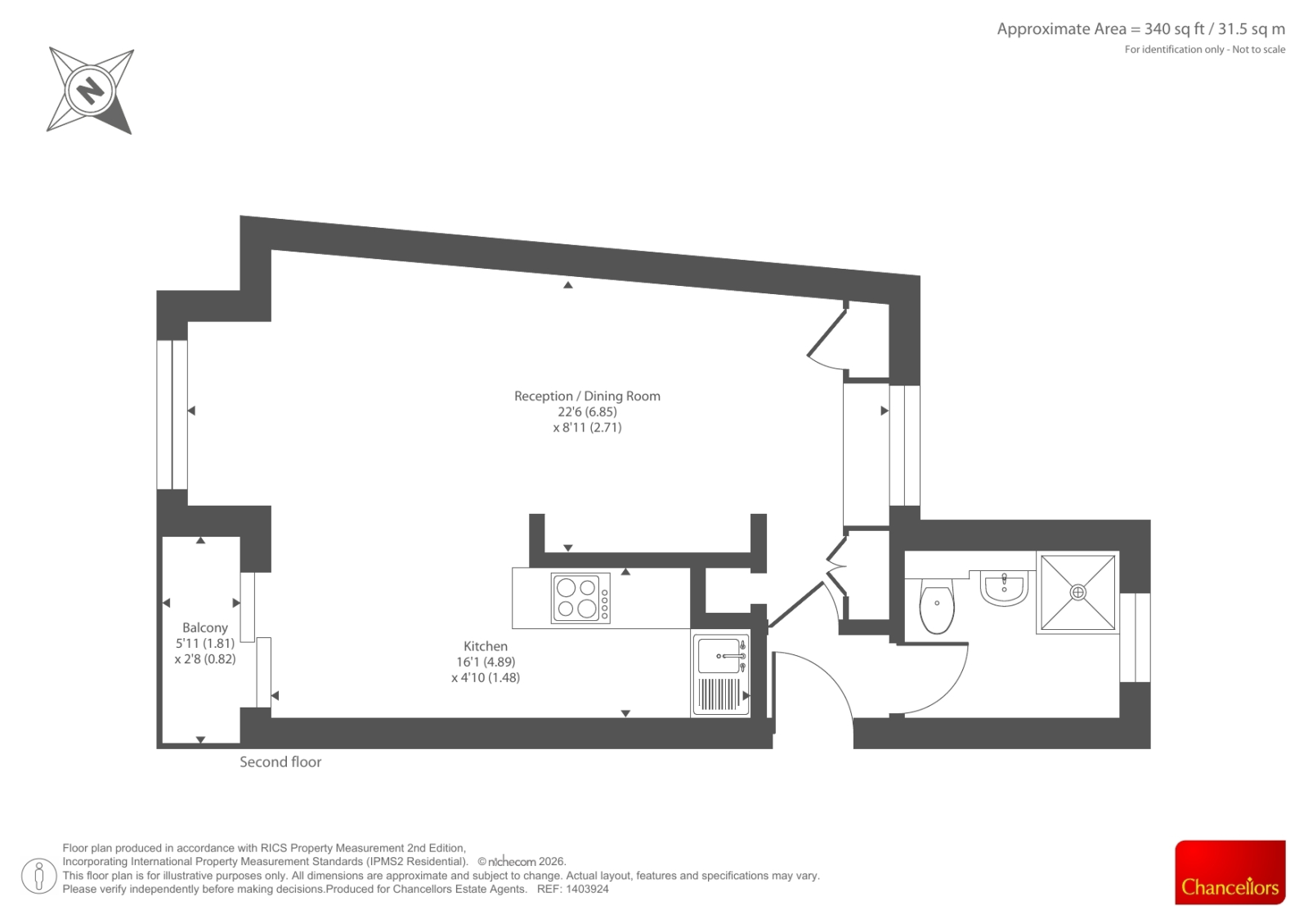 Flat 4 Oliver Court, 7, South Hill Park Gardens, London floorplan