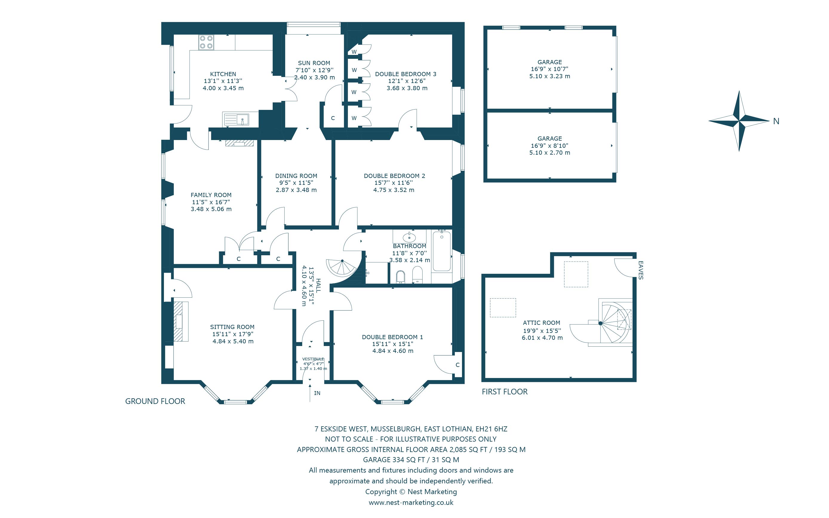 7, Eskside West, Musselburgh floorplan