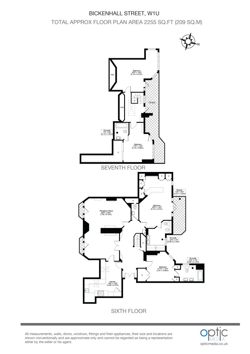 3 Bedrooms Flat to rent in Bickenhall Street, London W1U