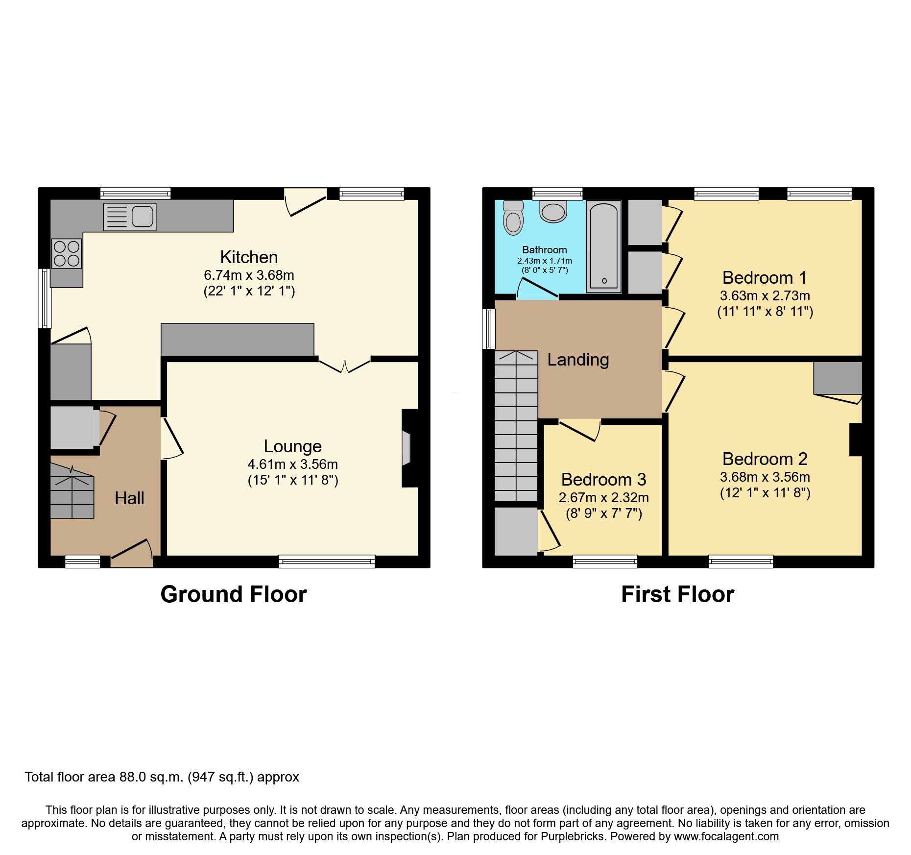 1, Hinds Crescent, Pontefract floorplan