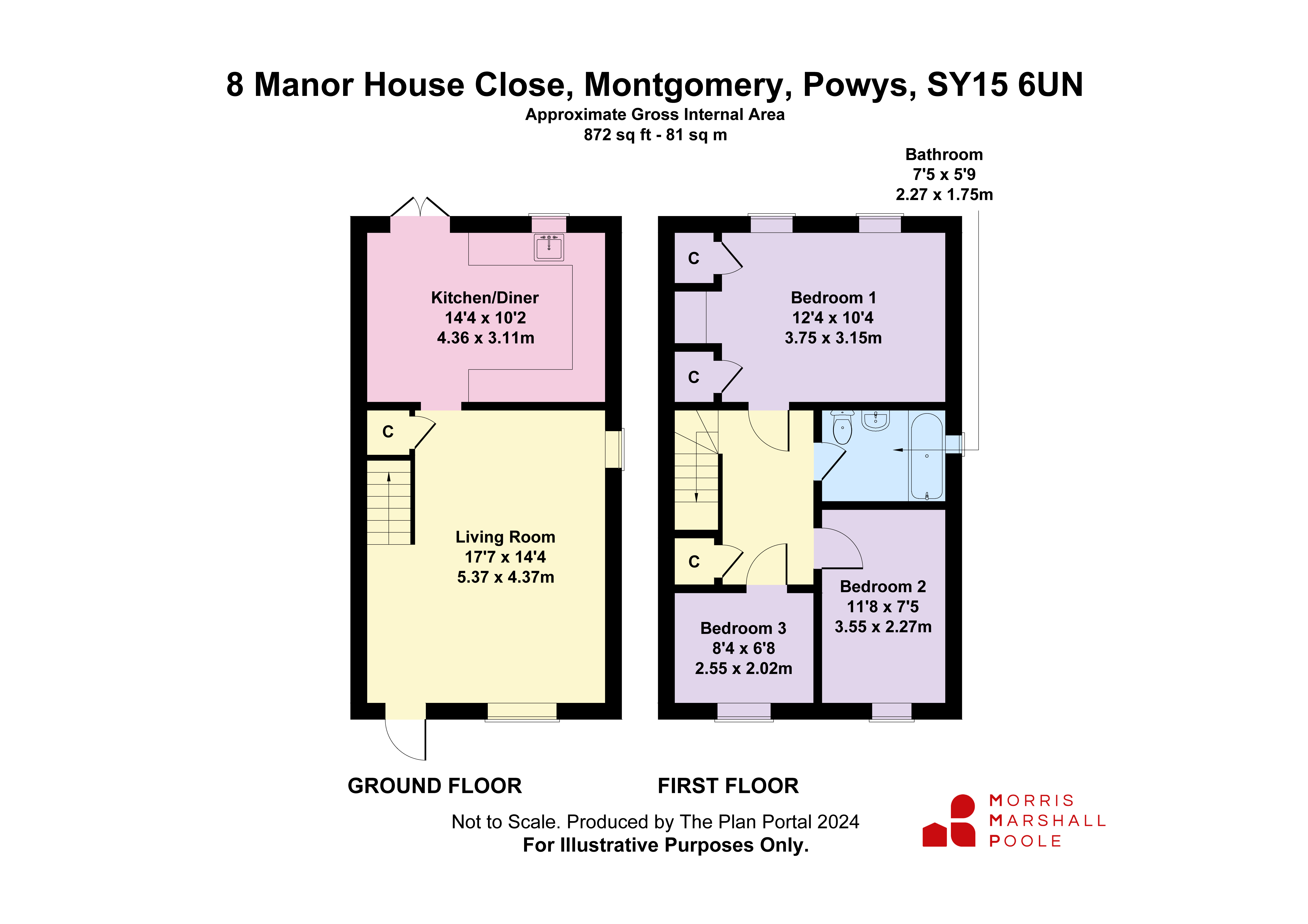 8, Manor House Close, Powys floorplan