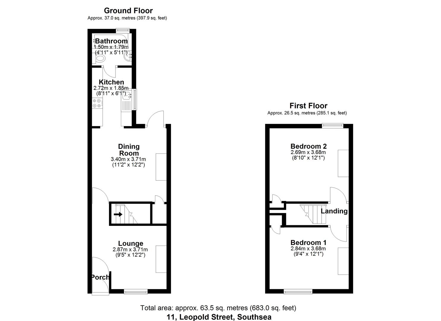 11, Leopold Street, Portsmouth floorplan