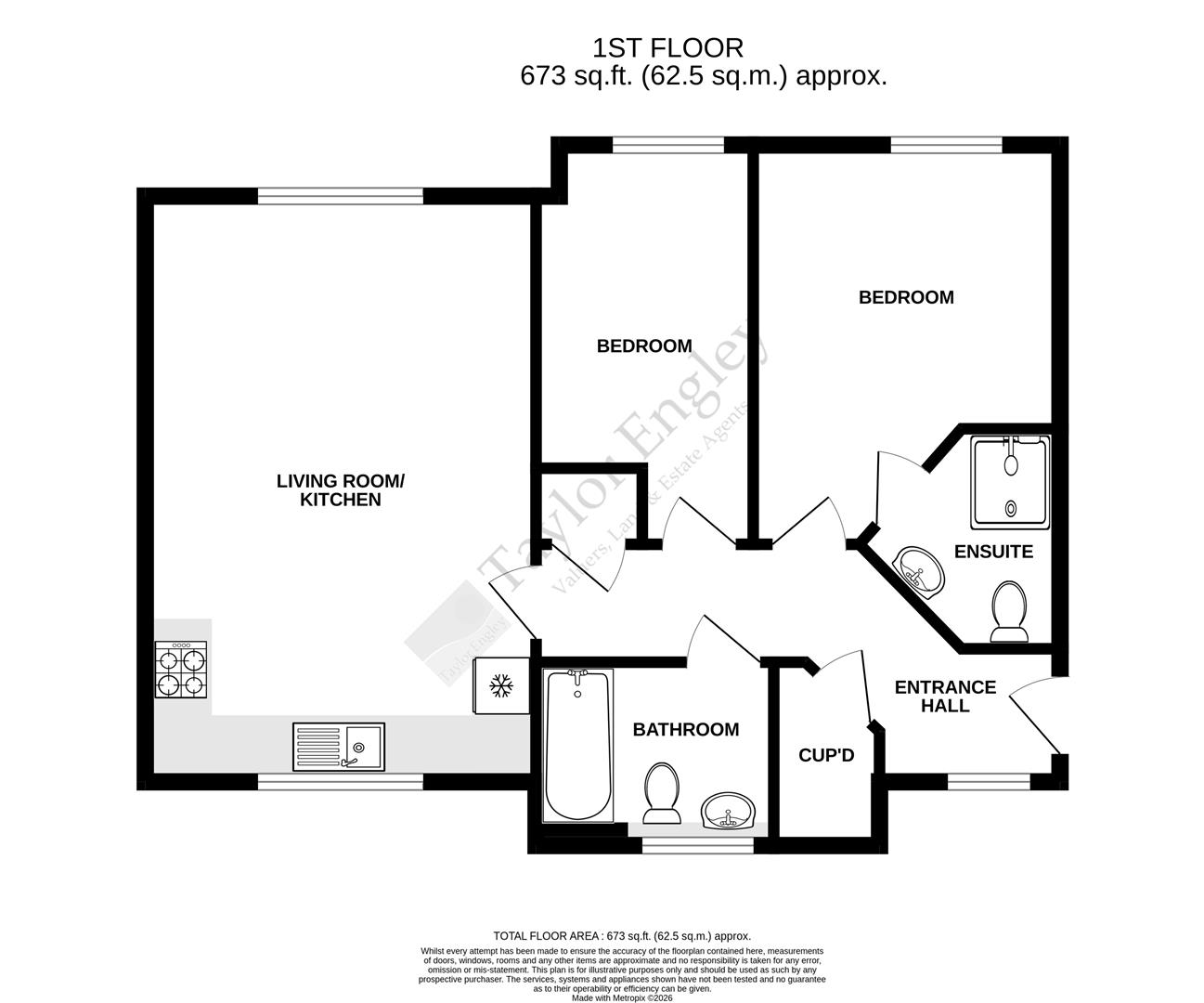 88, Kensington Way, Polegate floorplan