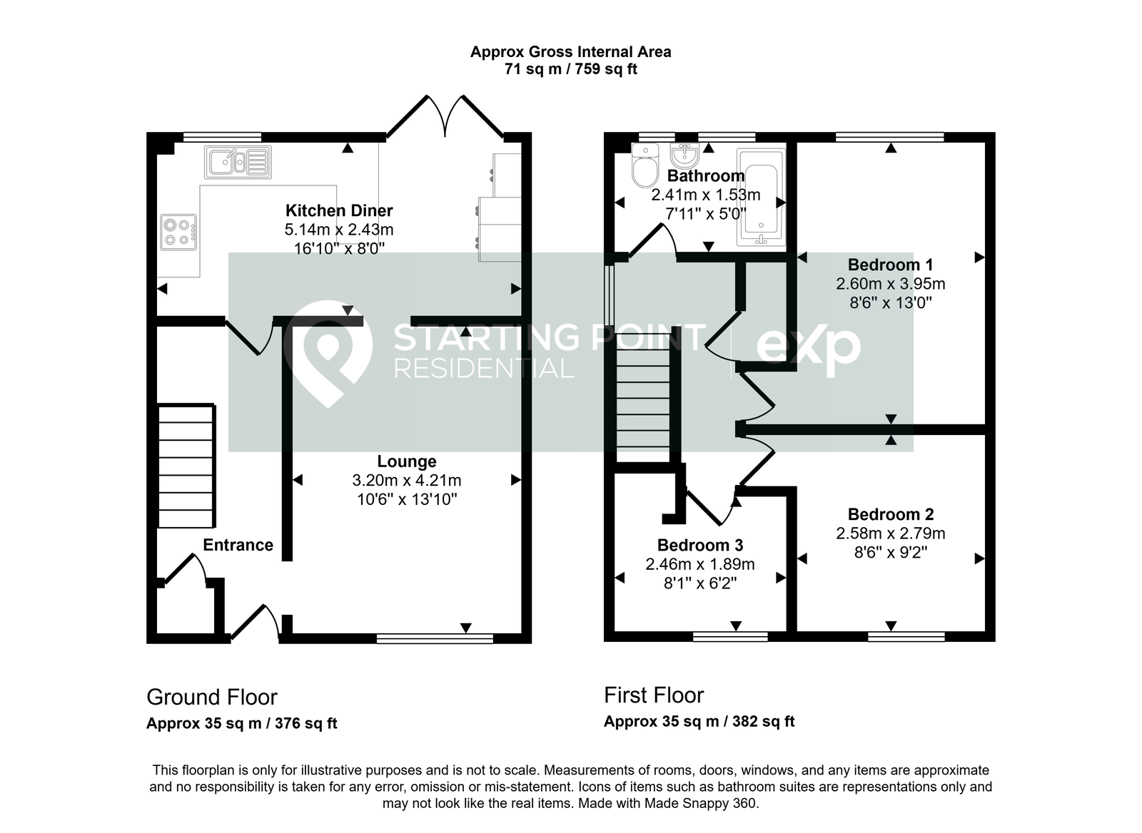 1, Almond Close, Tiptree floorplan