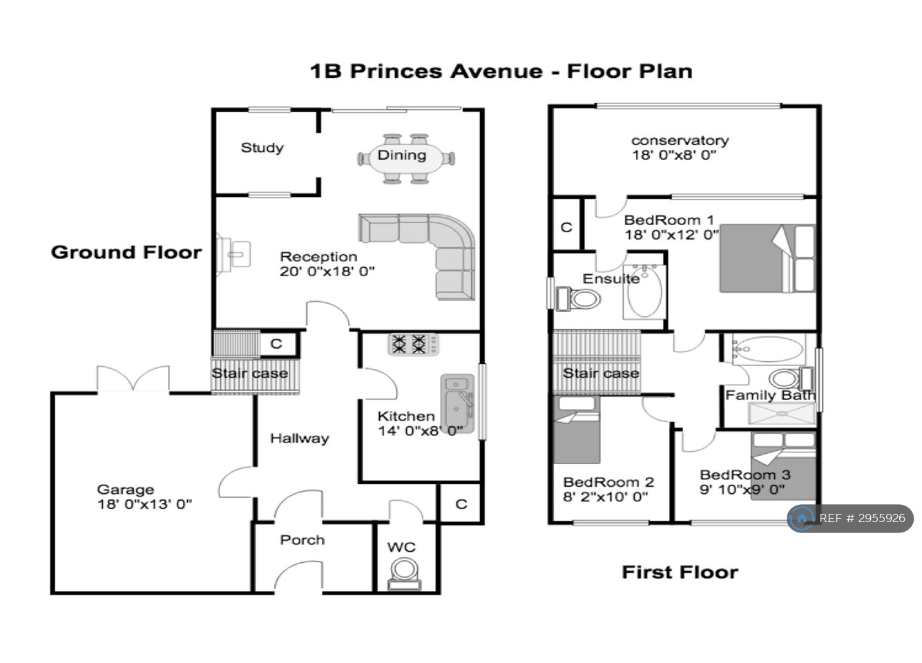 B Princes Avenue, Carshalton floorplan