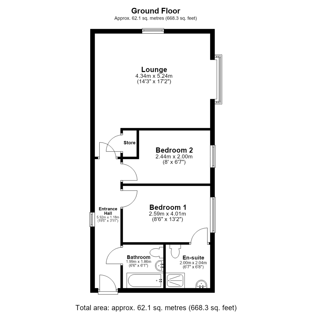 26, Bridge Close, Church Fenton floorplan