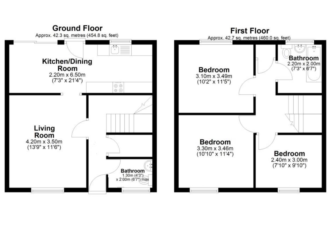 44, Bron Y Gaer, Llanfyllin floorplan