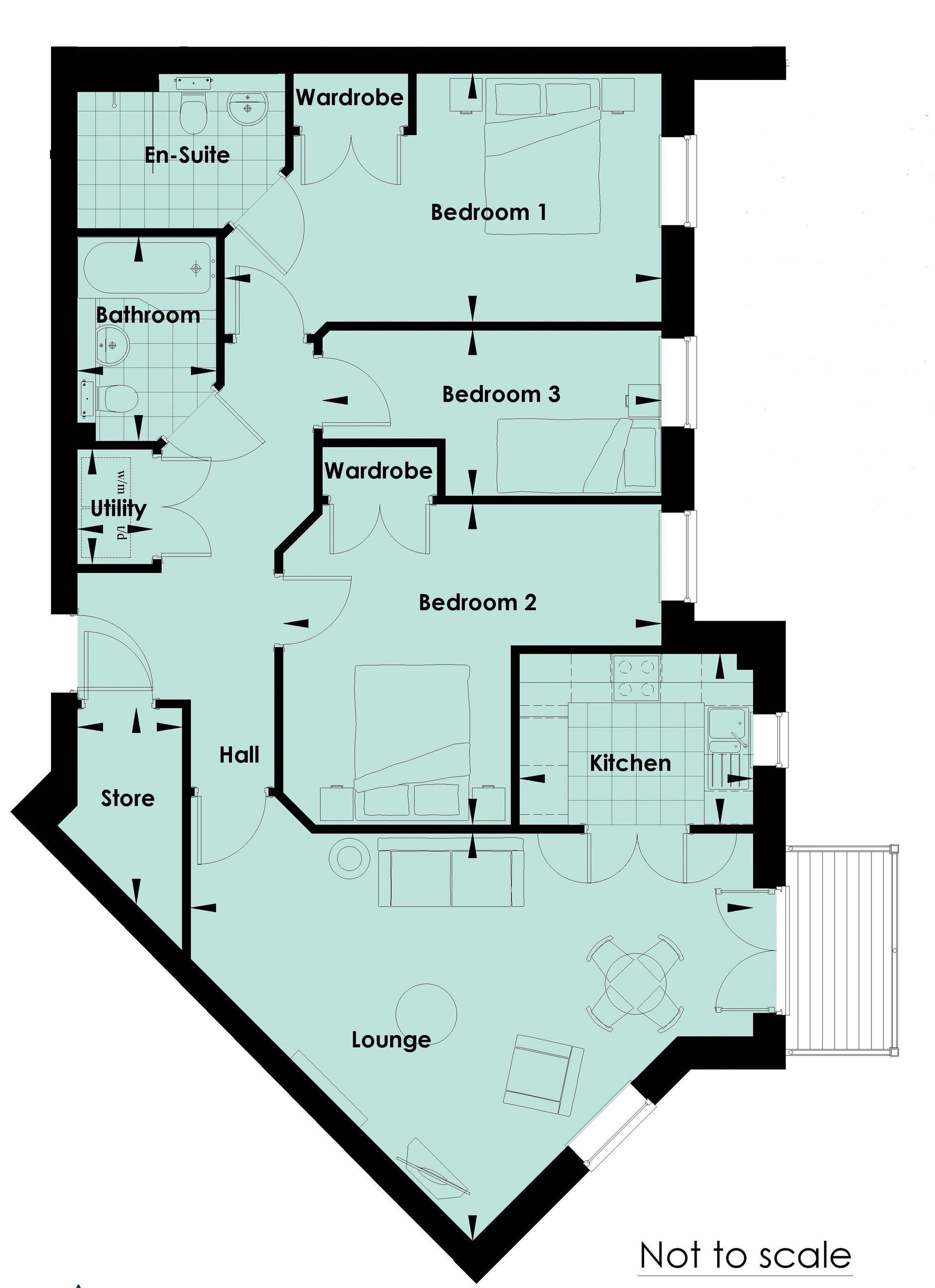 Apt 35, Brooklands House, Stafford floorplan