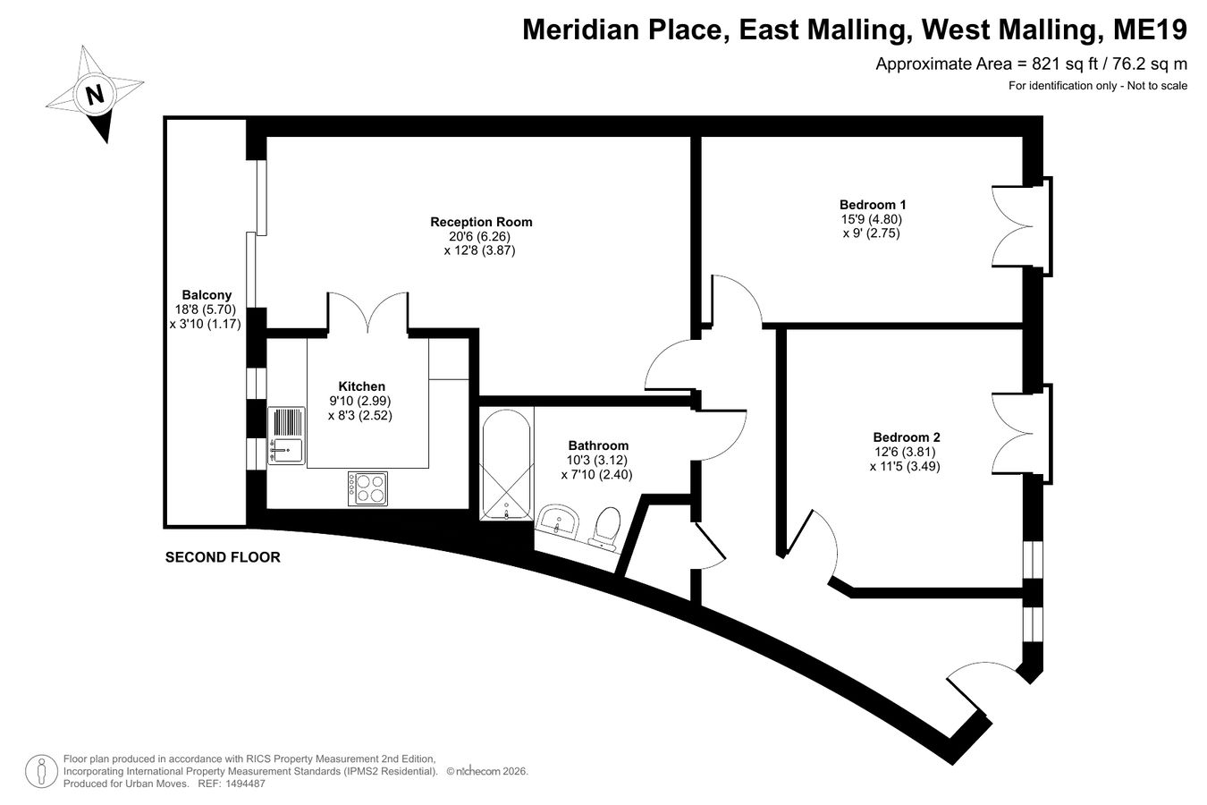 10, 1, Meridian Place, West Malling floorplan