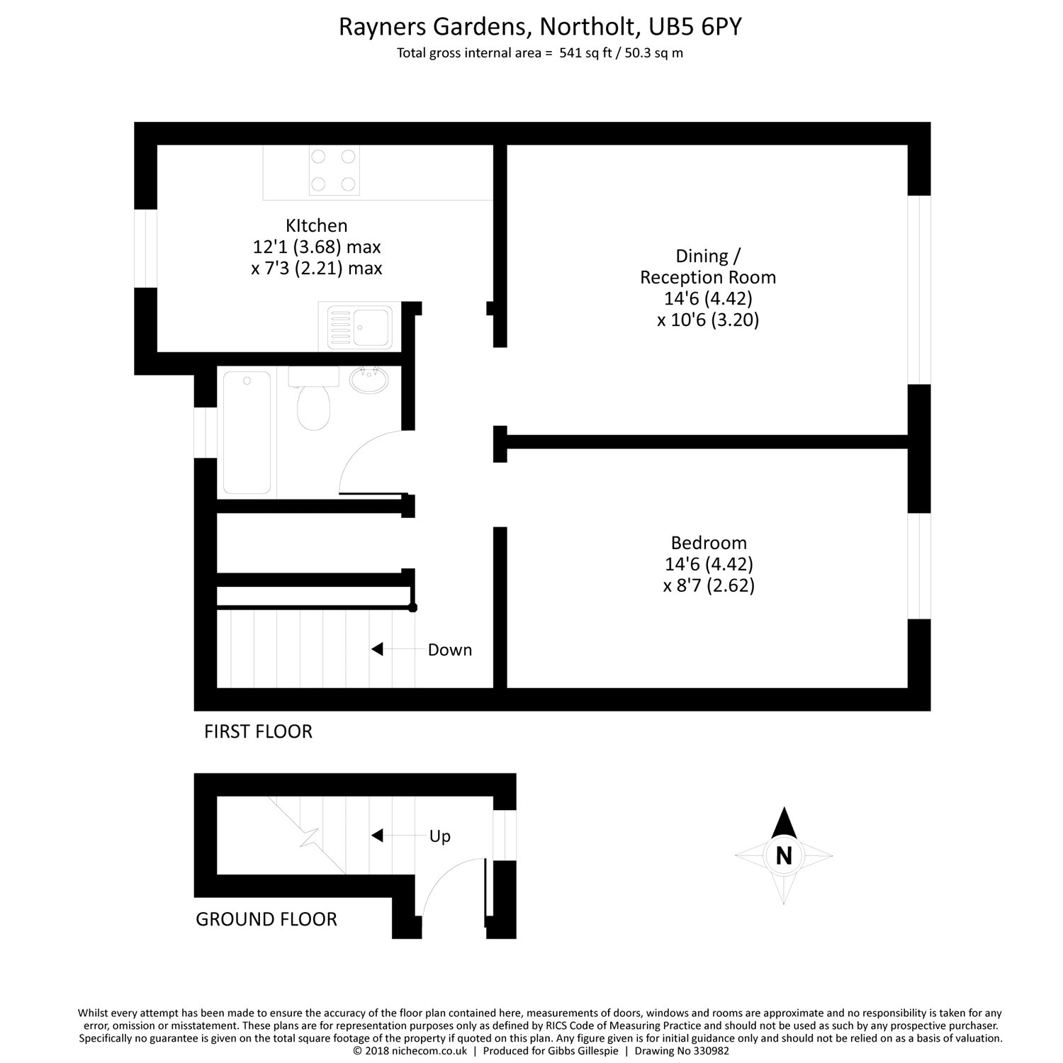 1 Bedrooms Maisonette for sale in Rayners Gardens, Northolt, Middlesex UB5