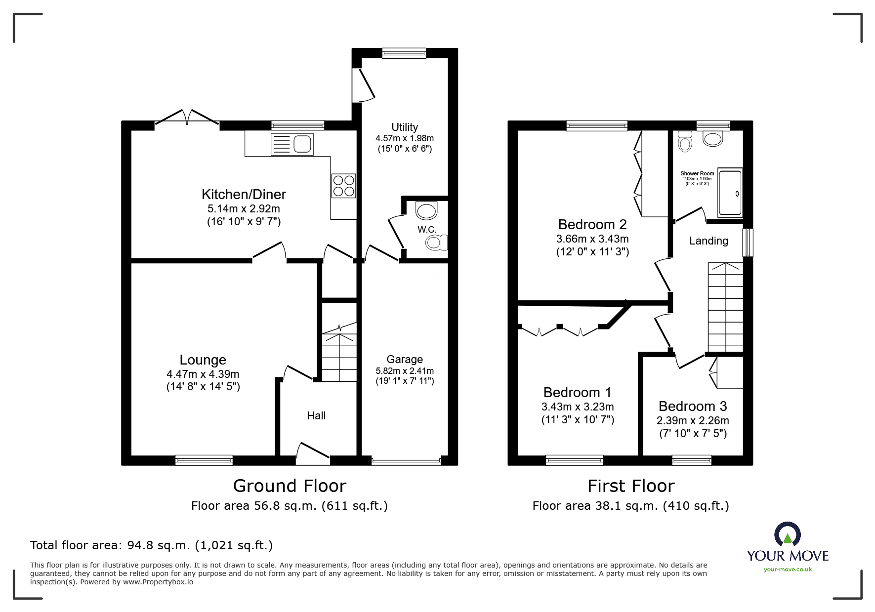 128, Malvern Avenue, Warwickshire floorplan